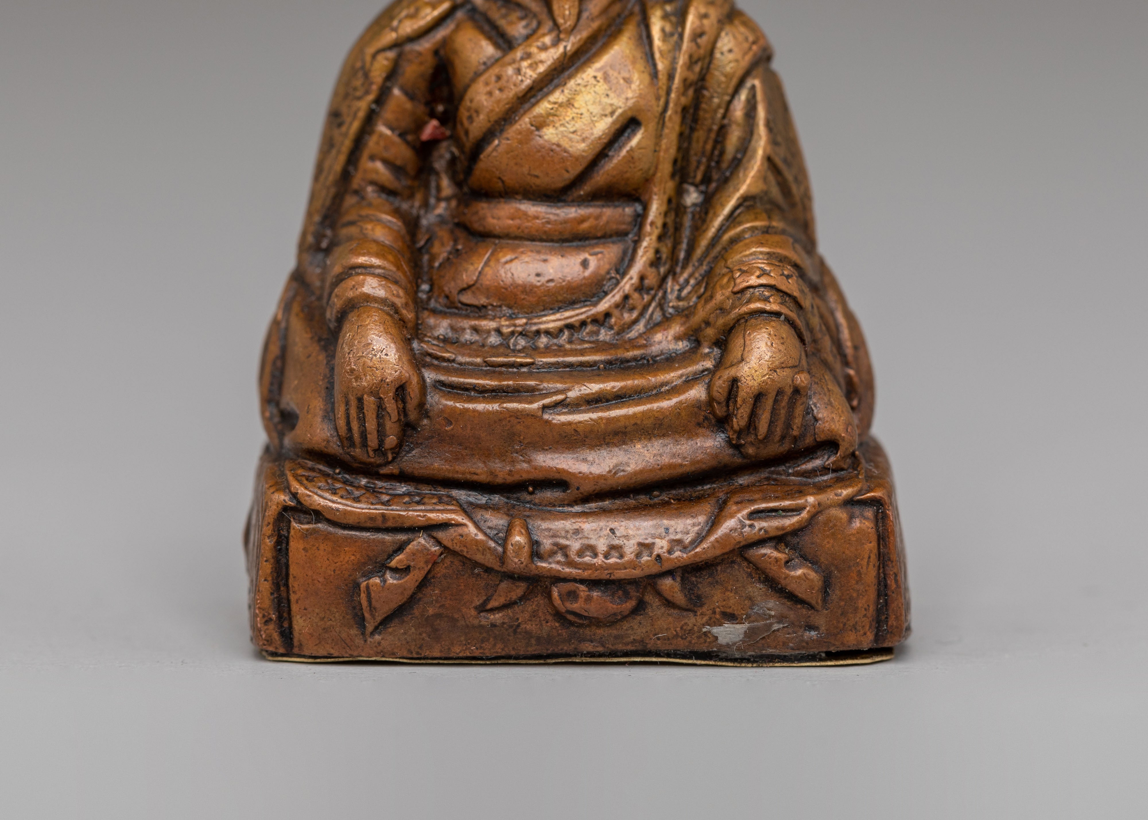 Handcrafted Marpha Yogi Statue | Oxidized Copper Tibetan Art