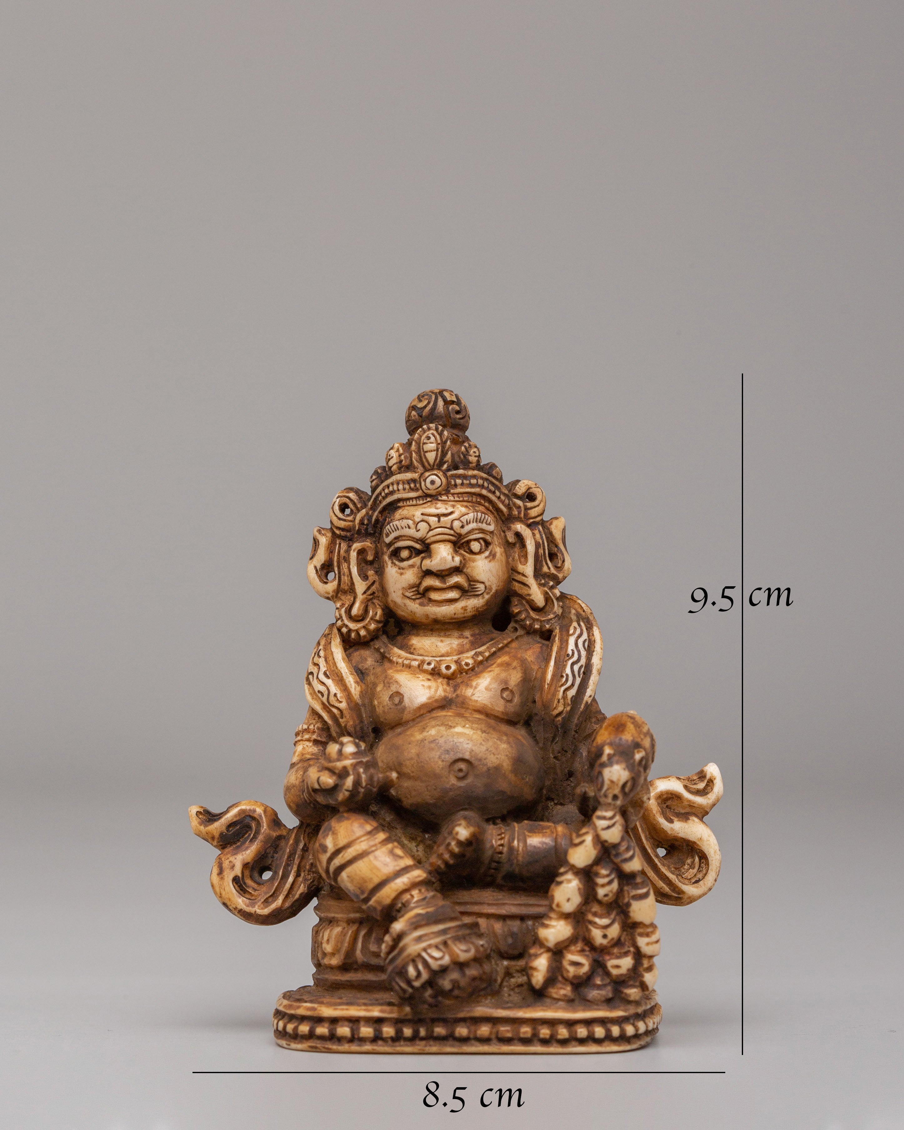 Buddhist Dzambhala Wealth Deity Sculpture | Buffalo Bone Buddhist Sculpture