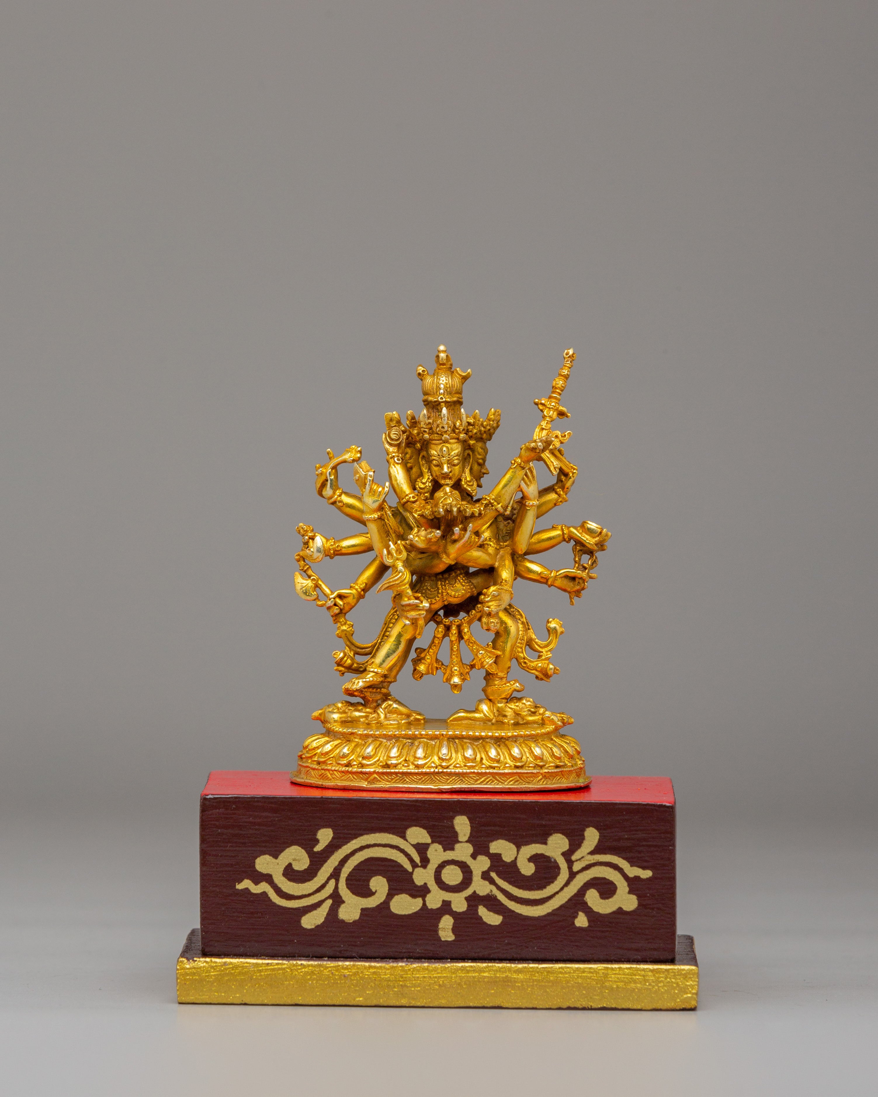 Tibetan Chakrasamvara with Consort Statue | Handmade Himalayan Art