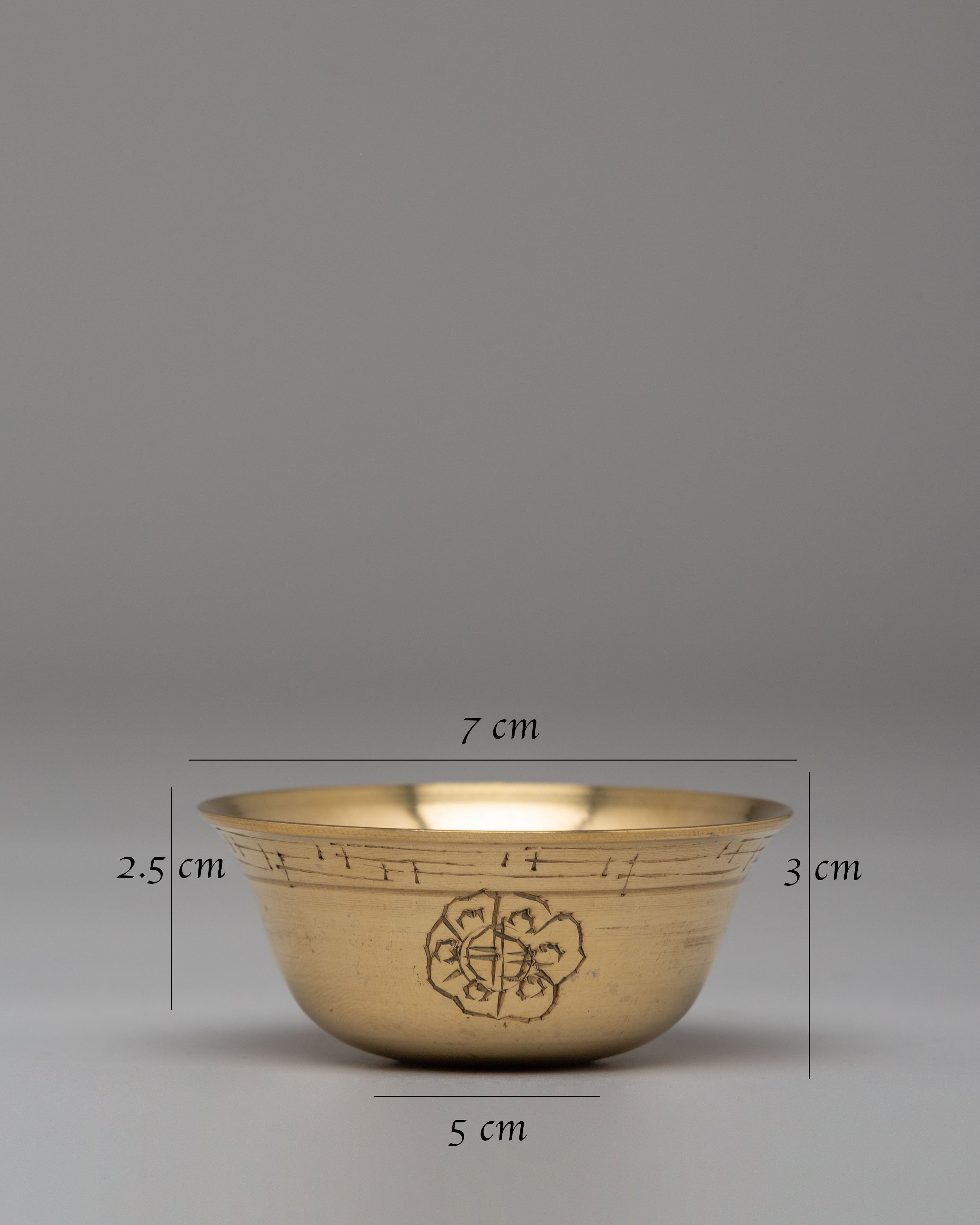 Vajrayana Ritual Offering Bowl Set | Tibetan Buddhist Brass Bowls