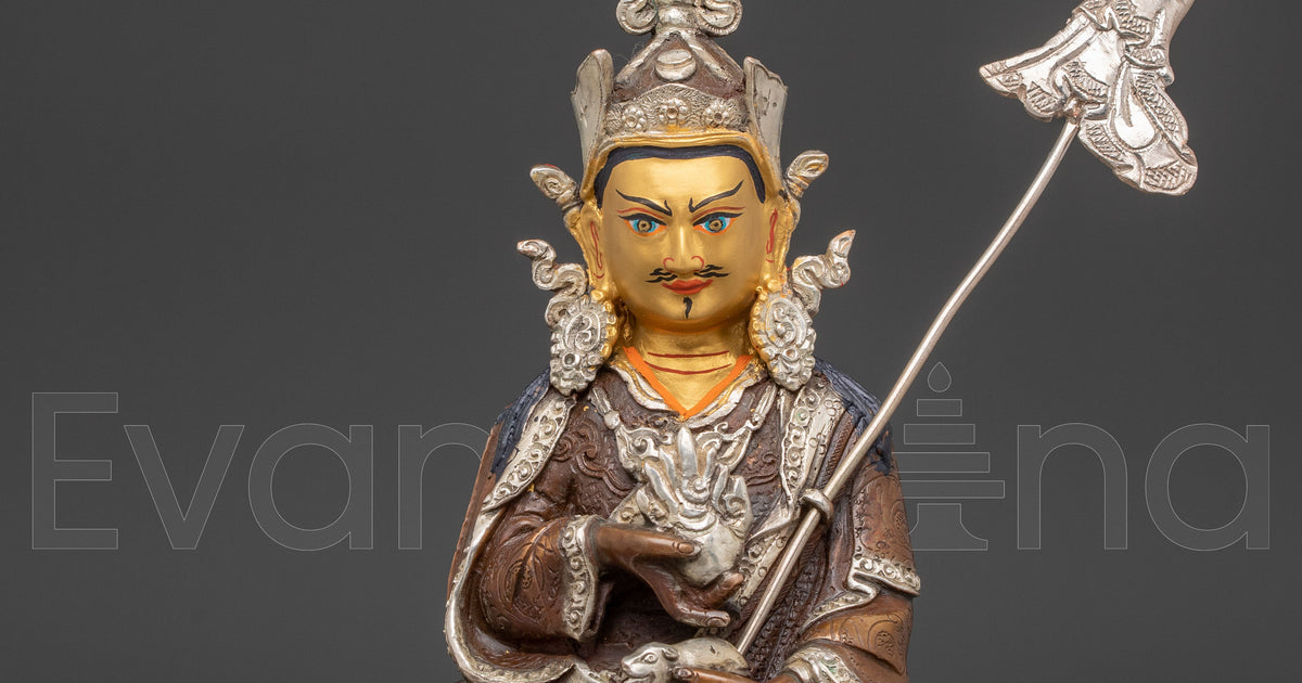 Guru Orgyen Norla Statue | Himalayan Padmasambhava Altar Decor – Evamratna