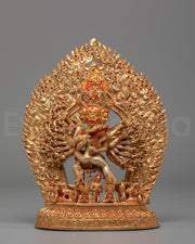 Yamantaka With Consort Statue | Traditional Artwork