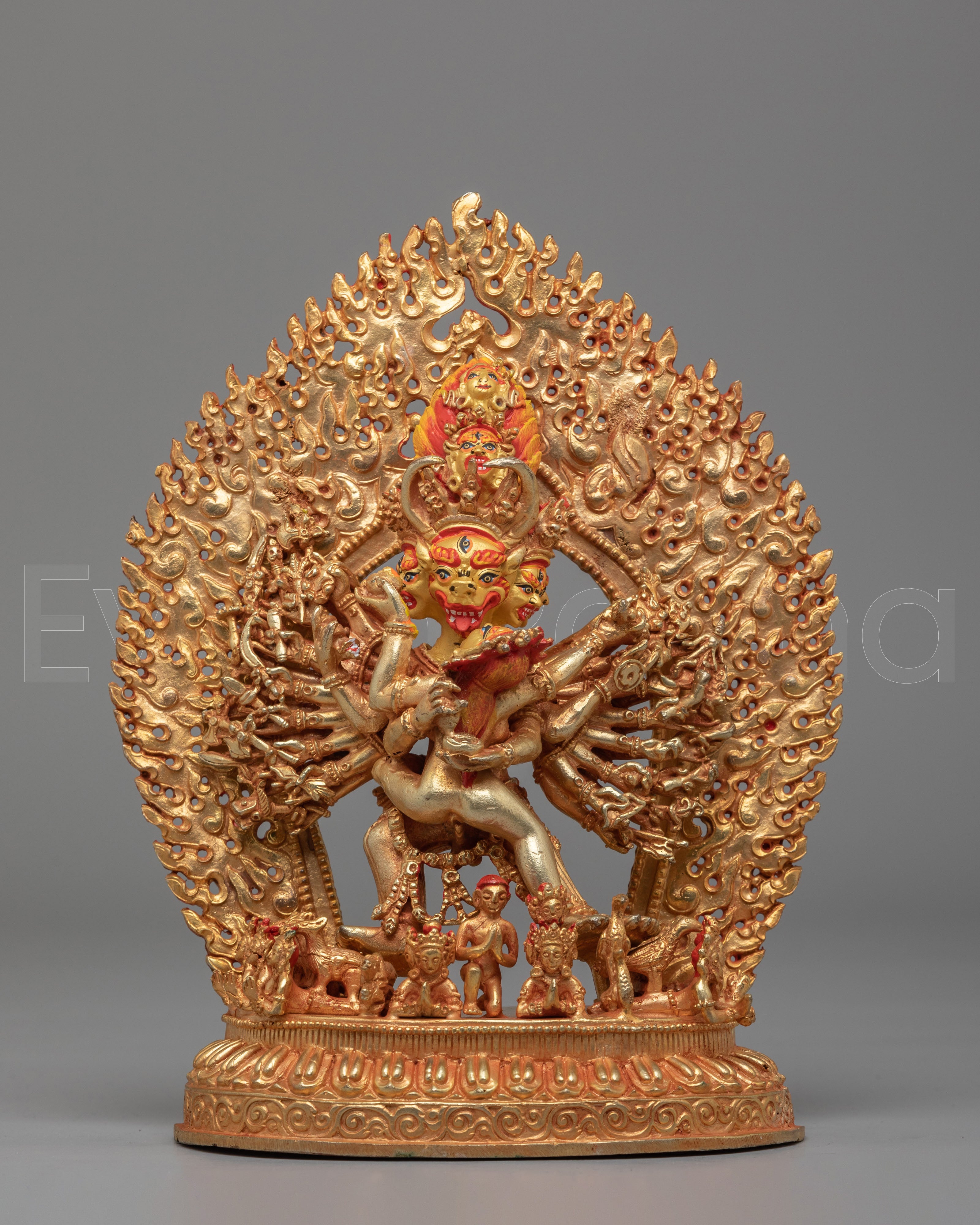 Yamantaka With Consort Statue | Traditional Artwork