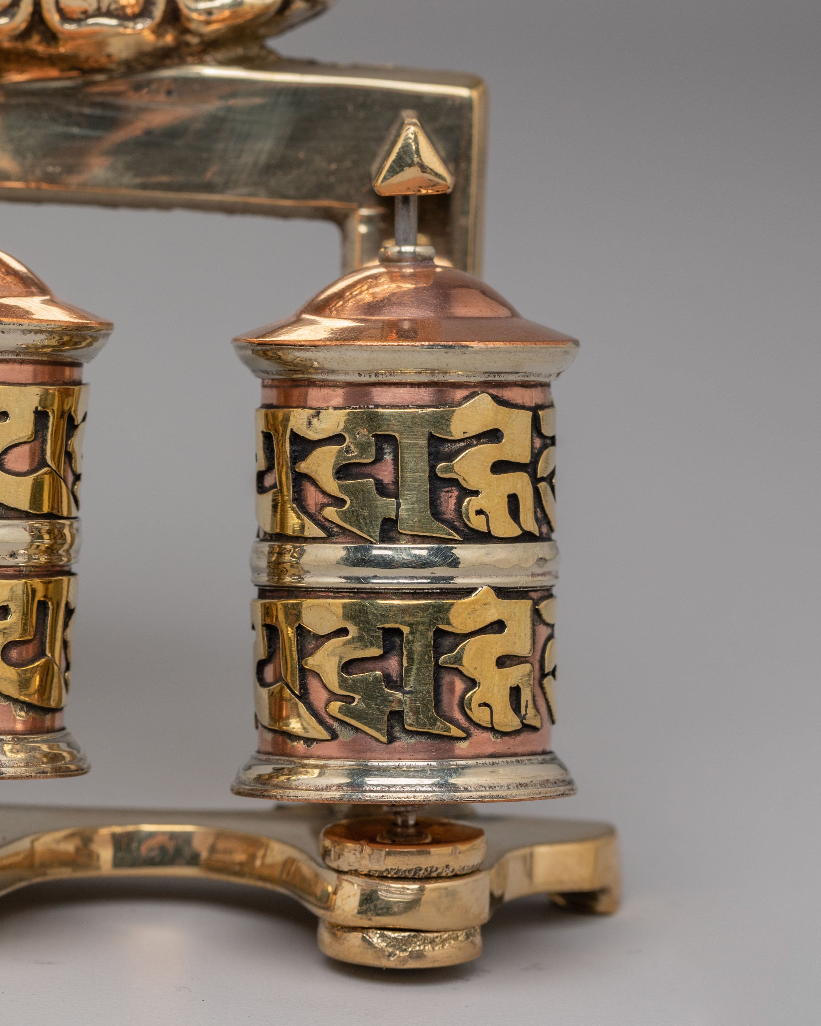 Handmade Stupa Prayer Wheel | Tibetan Buddhist Altar Decor