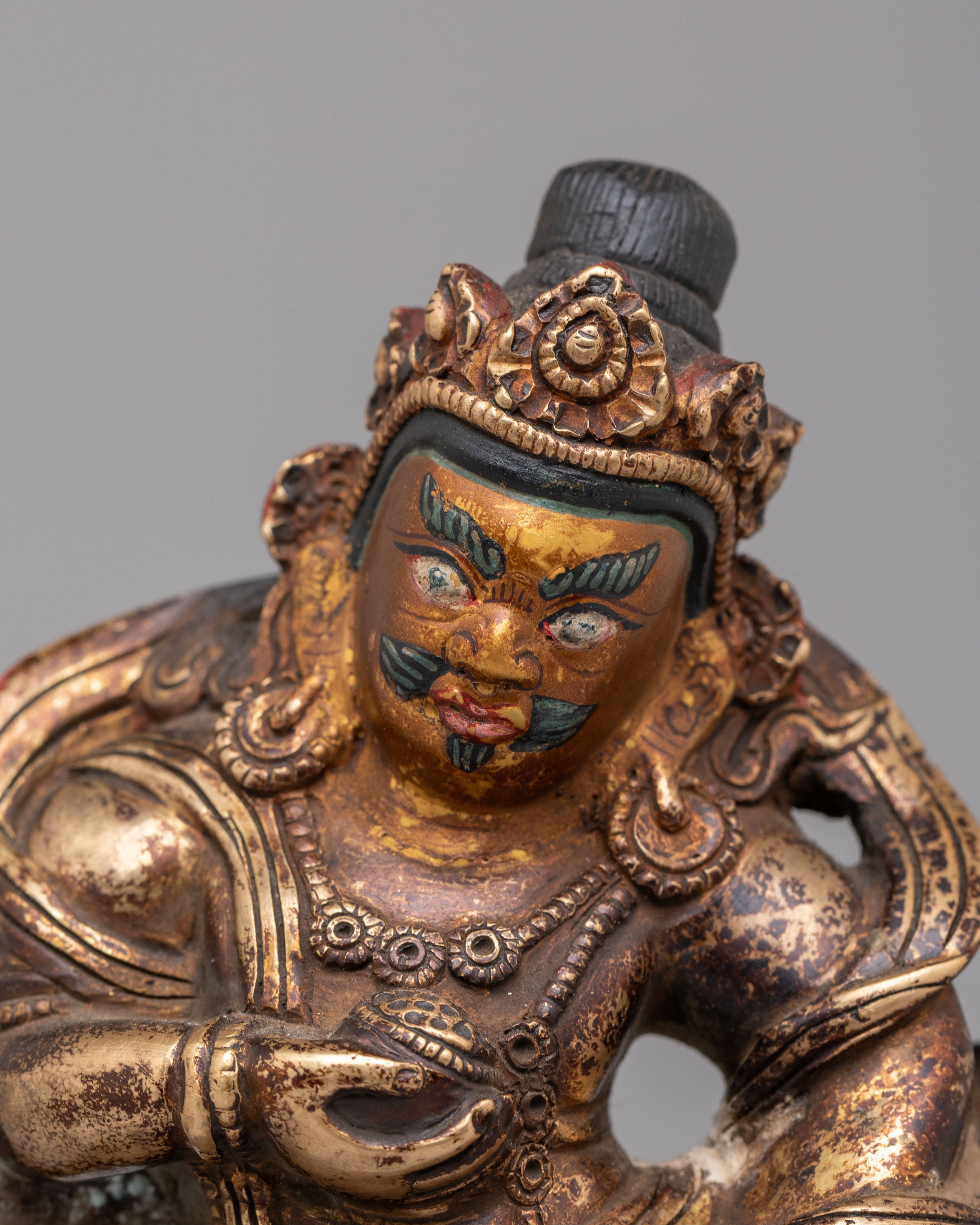 Sacred Dzambhala Statue Deity Statue | Spiritual Wealth and Protection Art