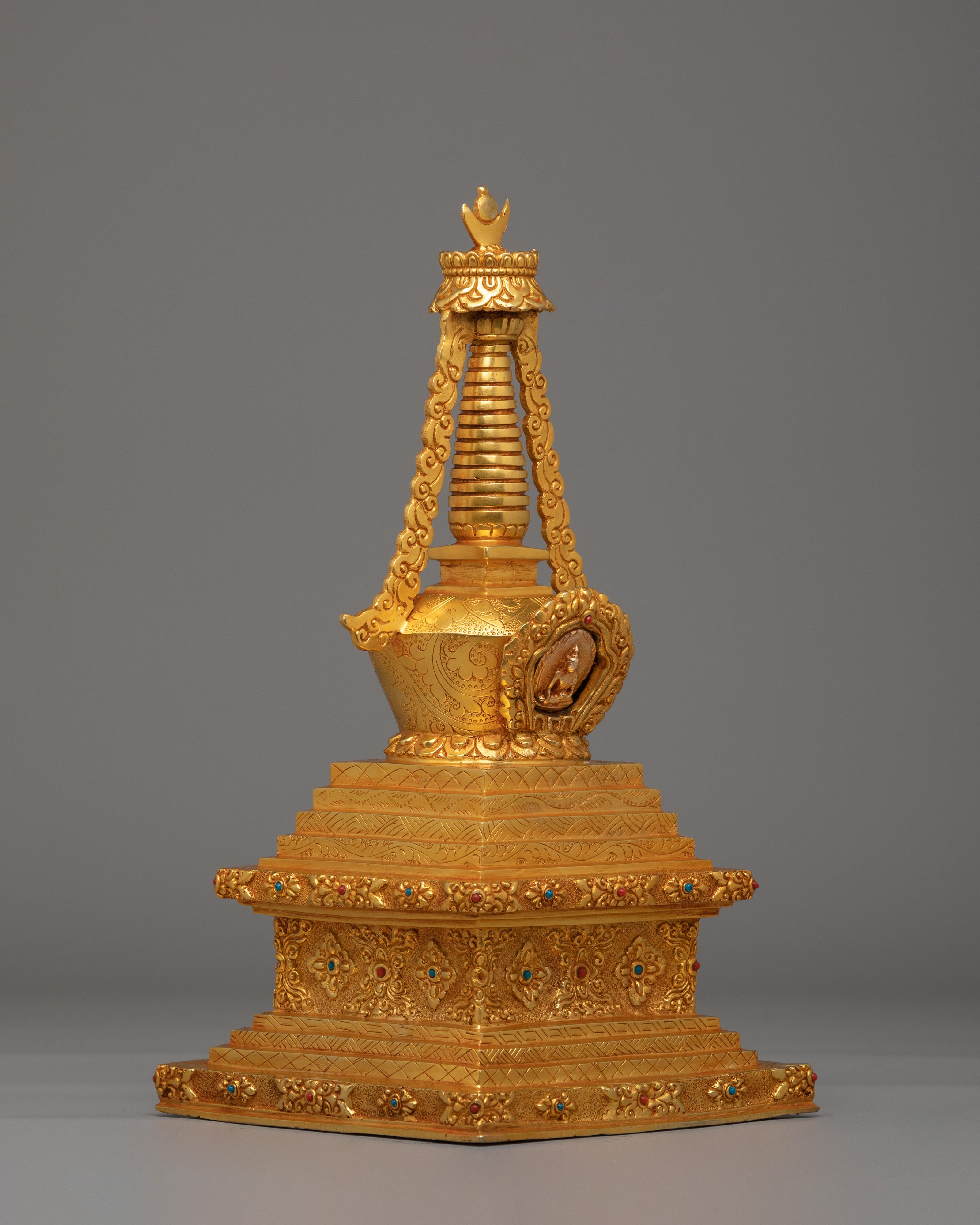 Handcrafted Enlightenment Stupa | Spiritual Home Decor