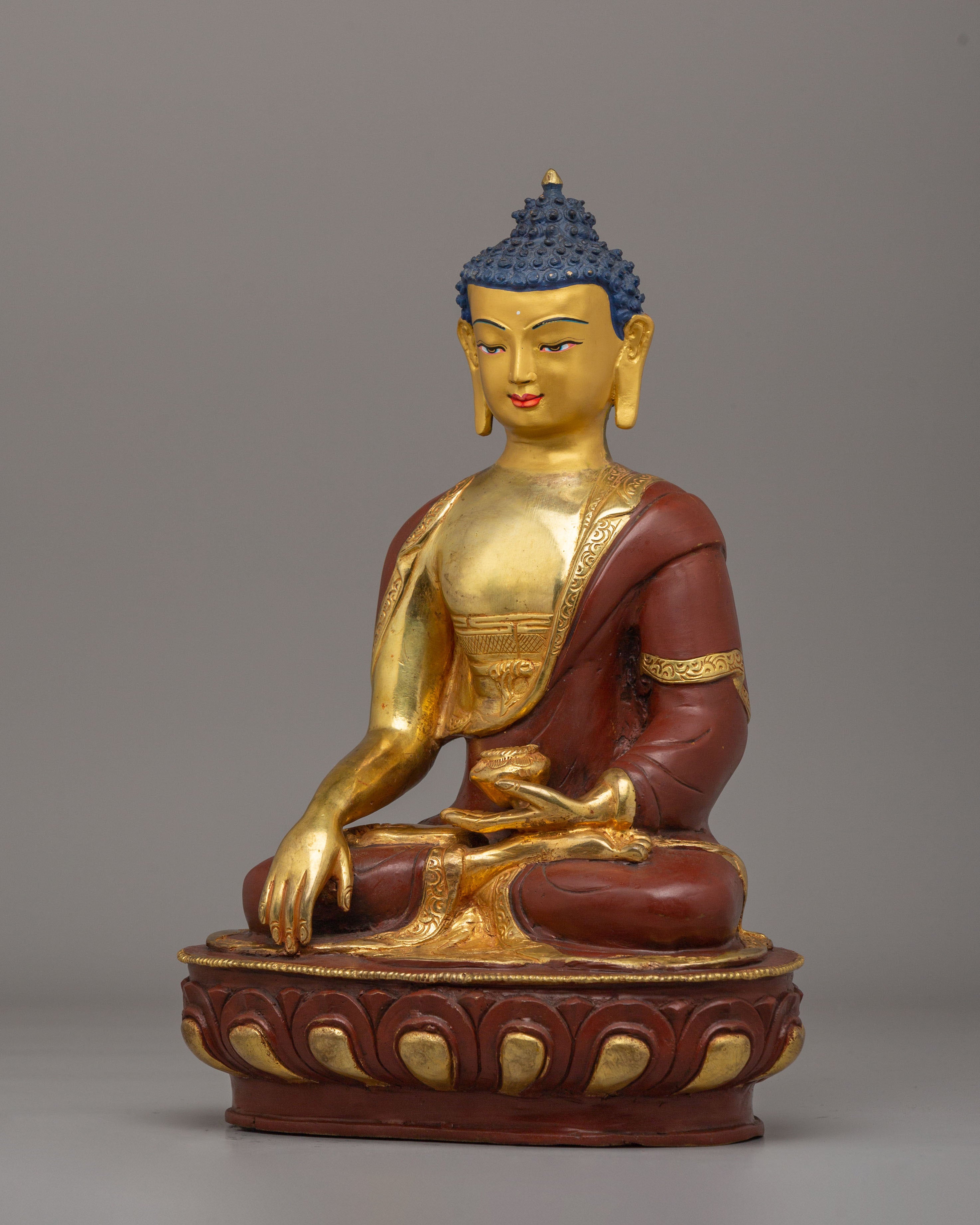 Shakyamuni Buddha Sculpture for Altar Decor | Traditional Himalayan Artwork