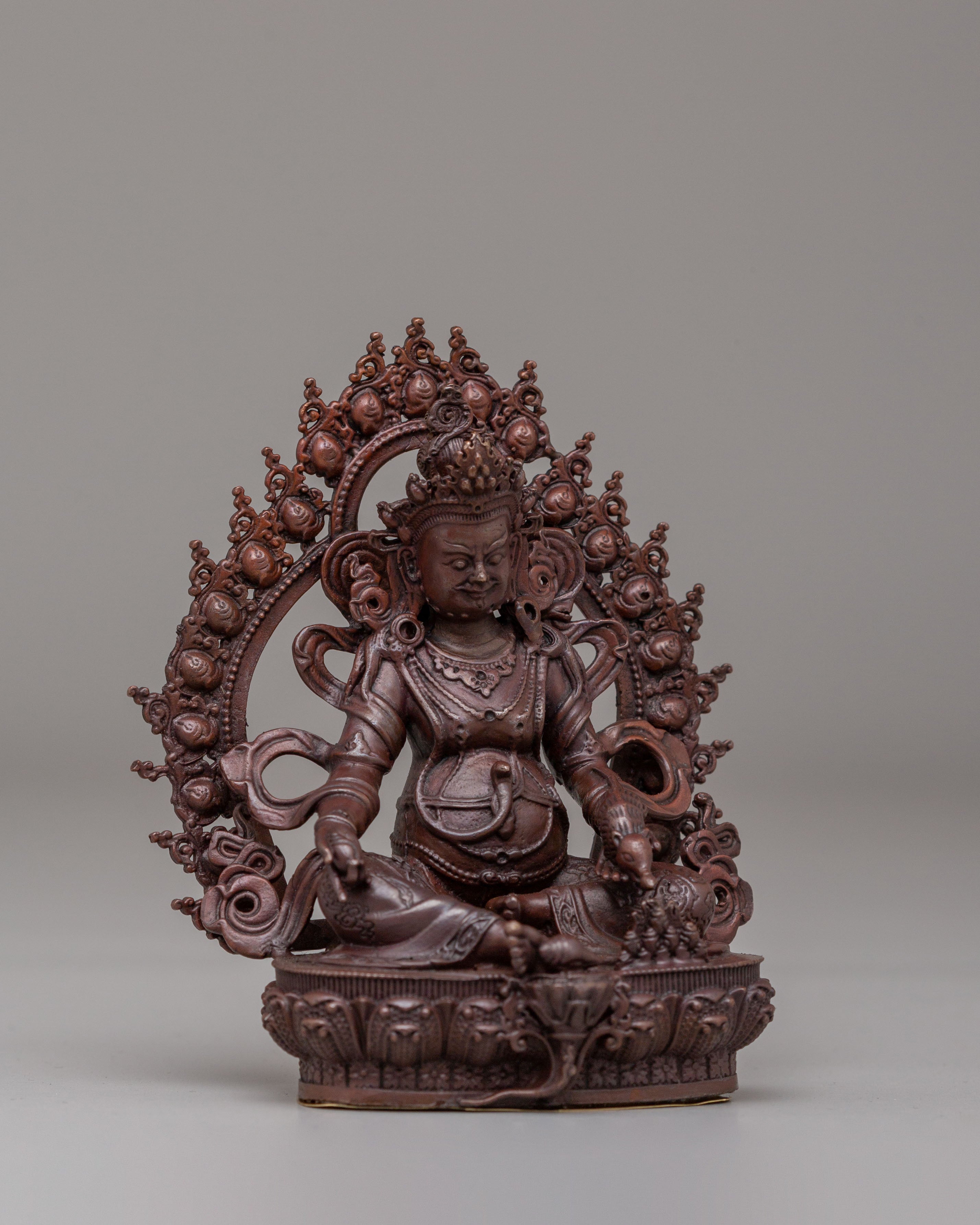 Sacred Wealth Deity Dzambhala Statue | Tibetan Buddhist Decor for Prosperity & Abundance