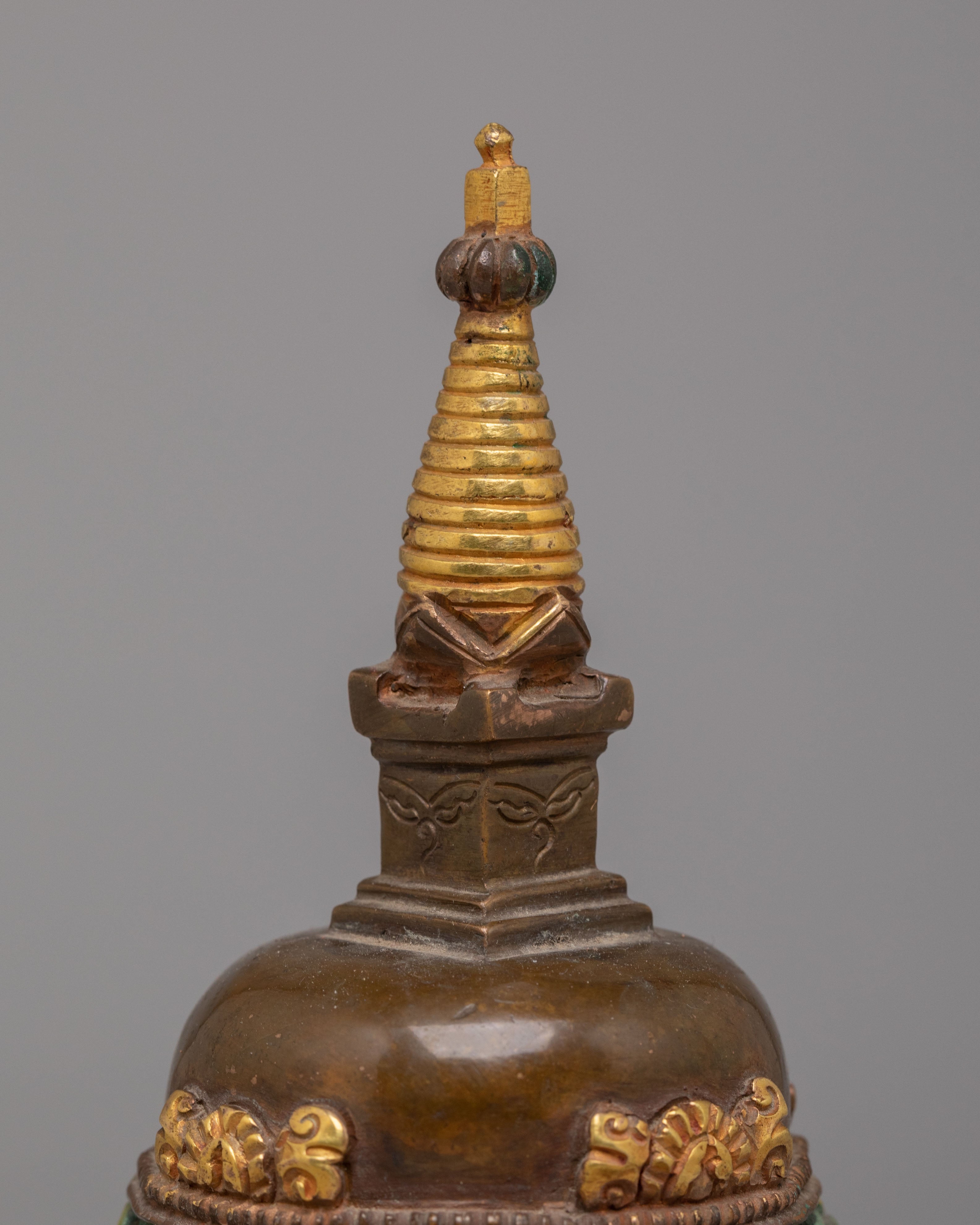 Ritual Stupa With Buddha Deities | Symbol Of Peace And Enlightenment