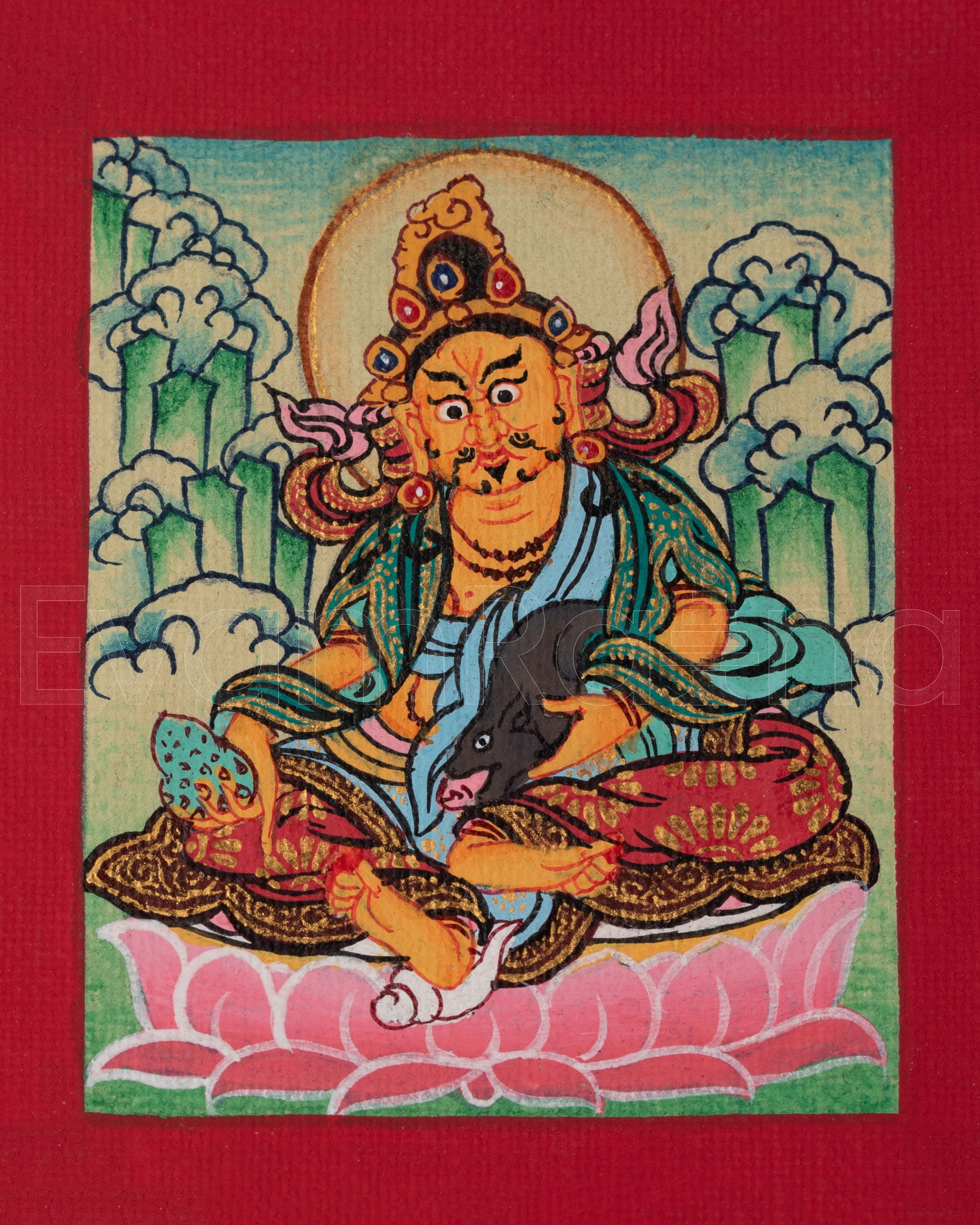 Dzambhala Thangka for Locket 