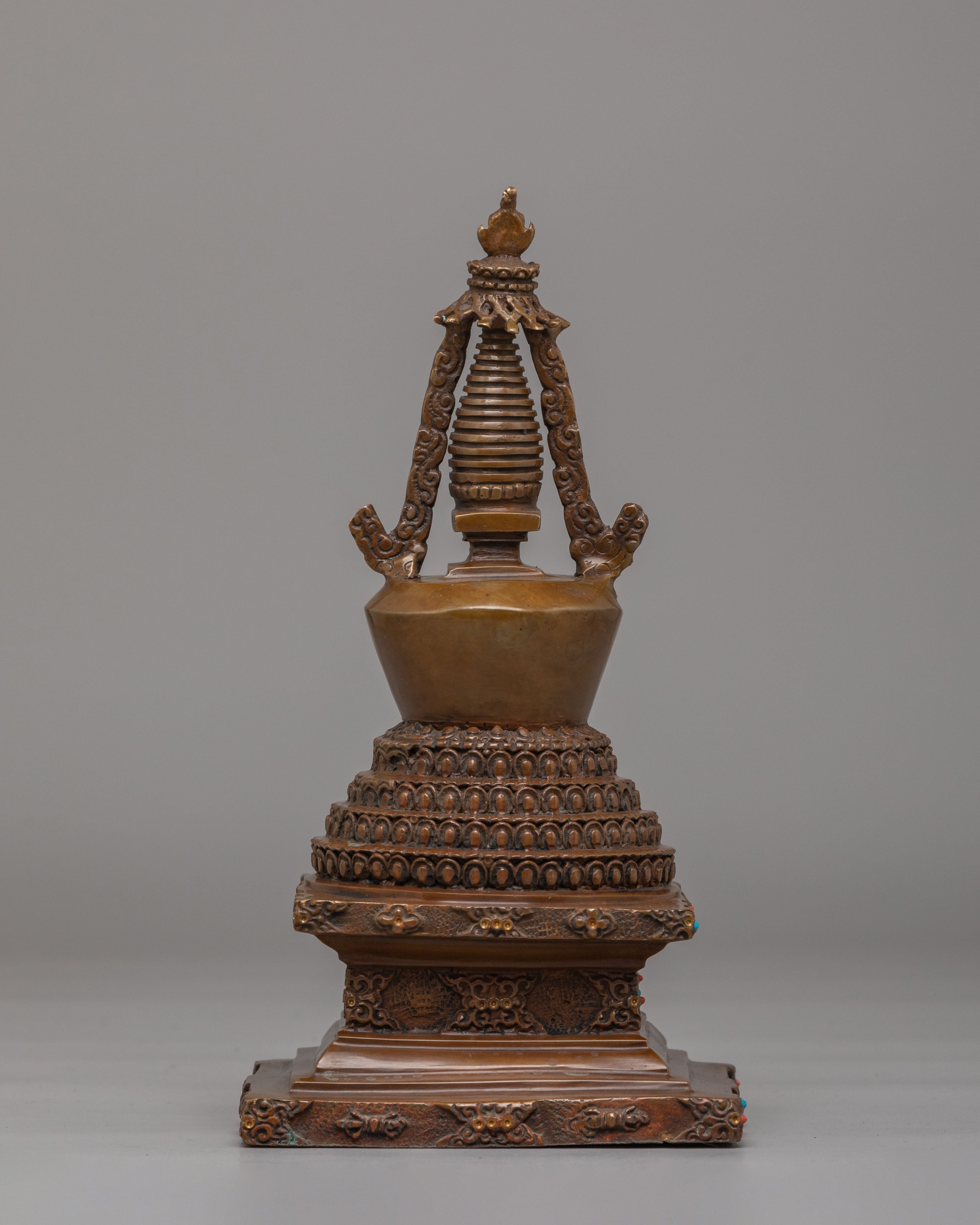 Eight Buddhist stupa set | A Sacred Symbol of Spiritual Enlightenment