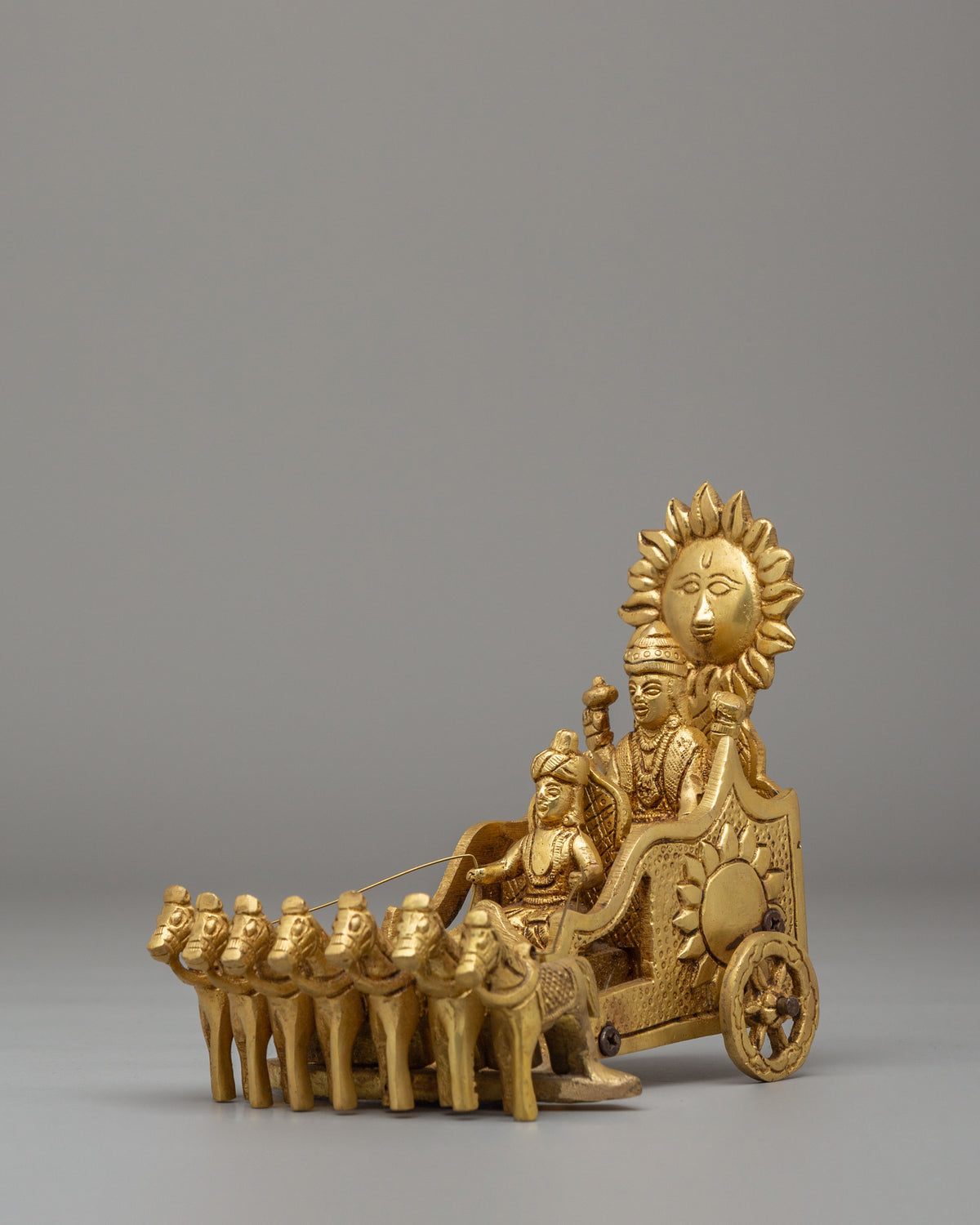 Sacred Surya Dev Rath Sculpture | Divine Vehicle of Sun God Surya Dev