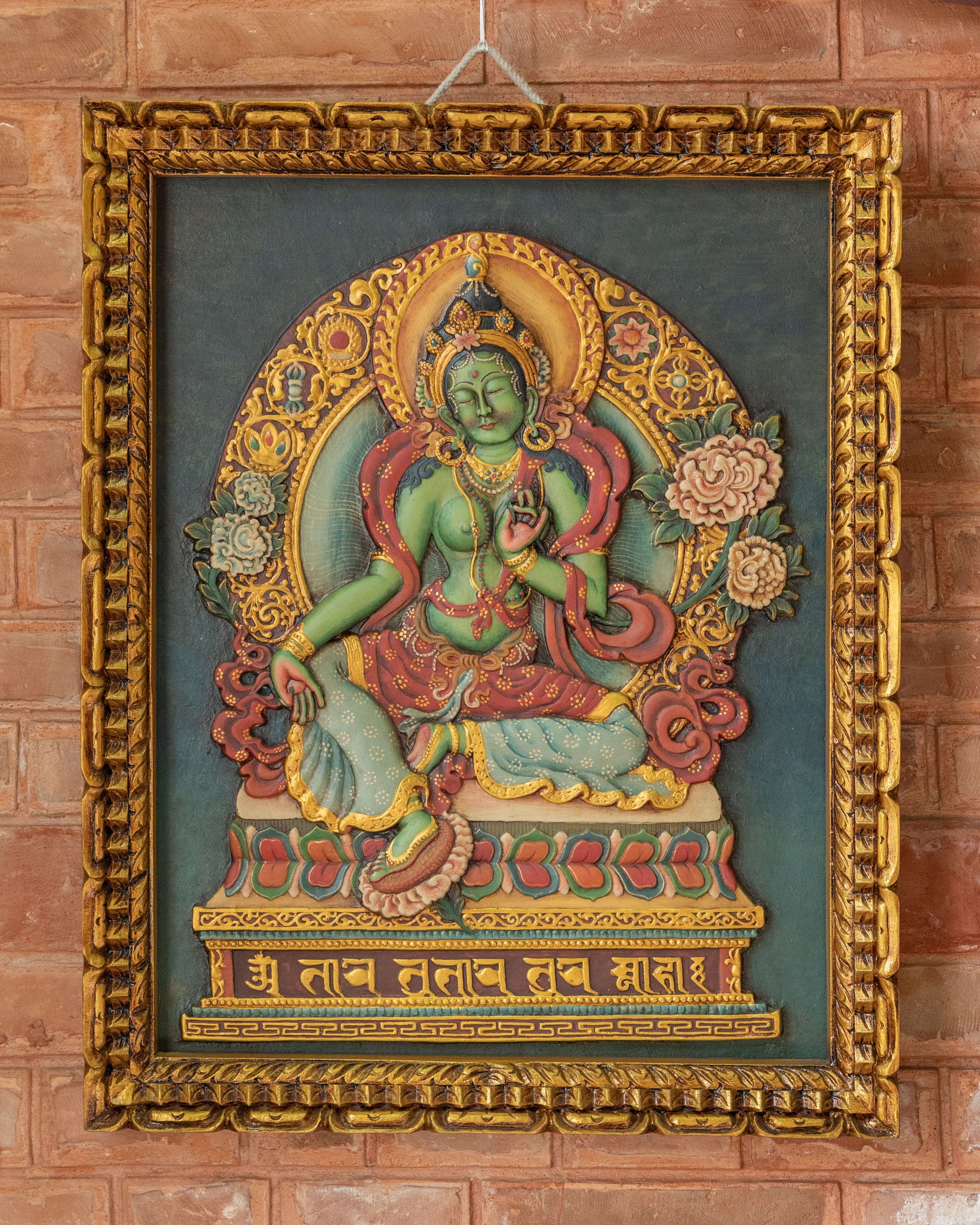 Traditional Green Tara Wall Hanging