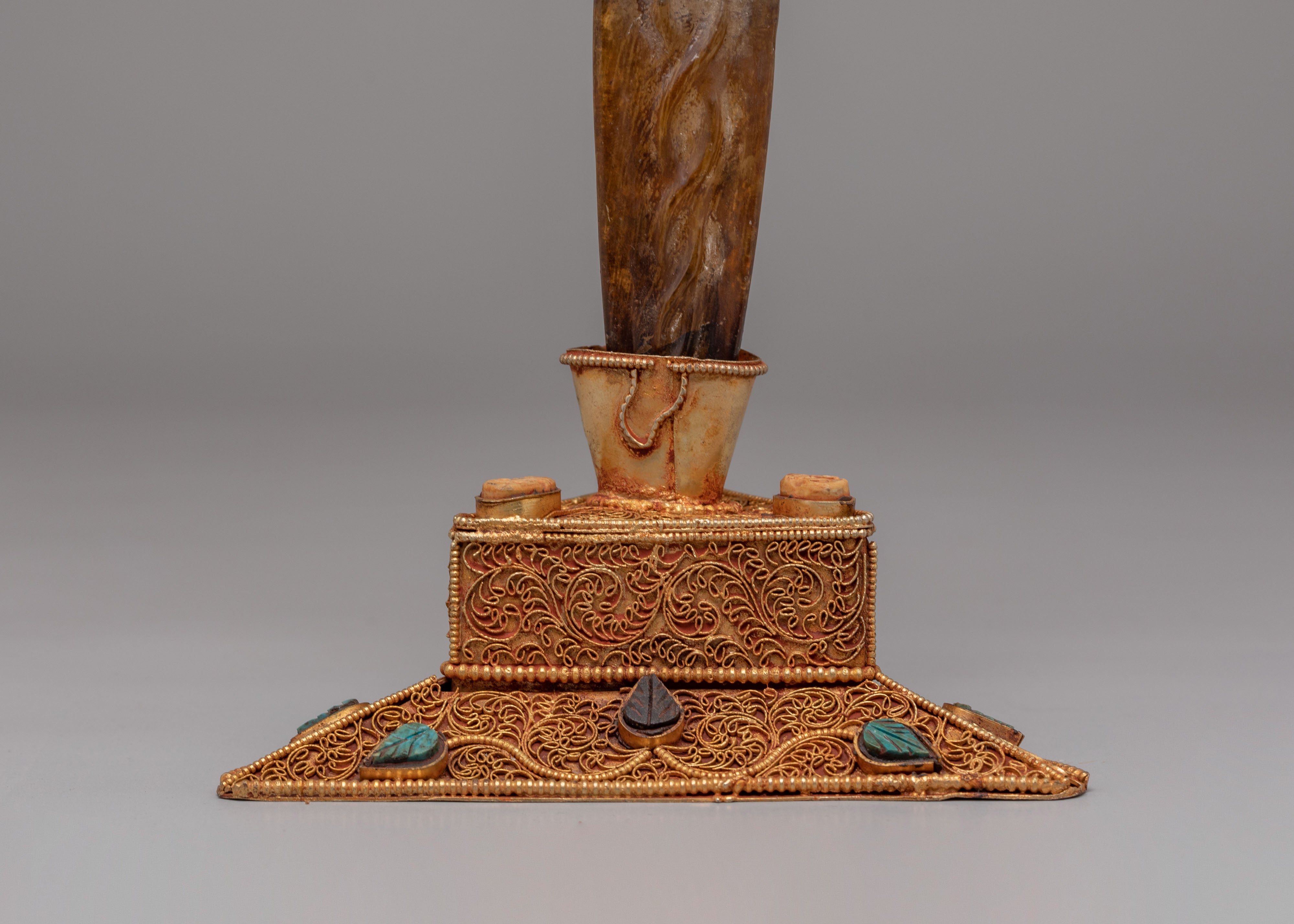 Sacred Buddhist Phurba | Gold-Plated Ritual Dagger
