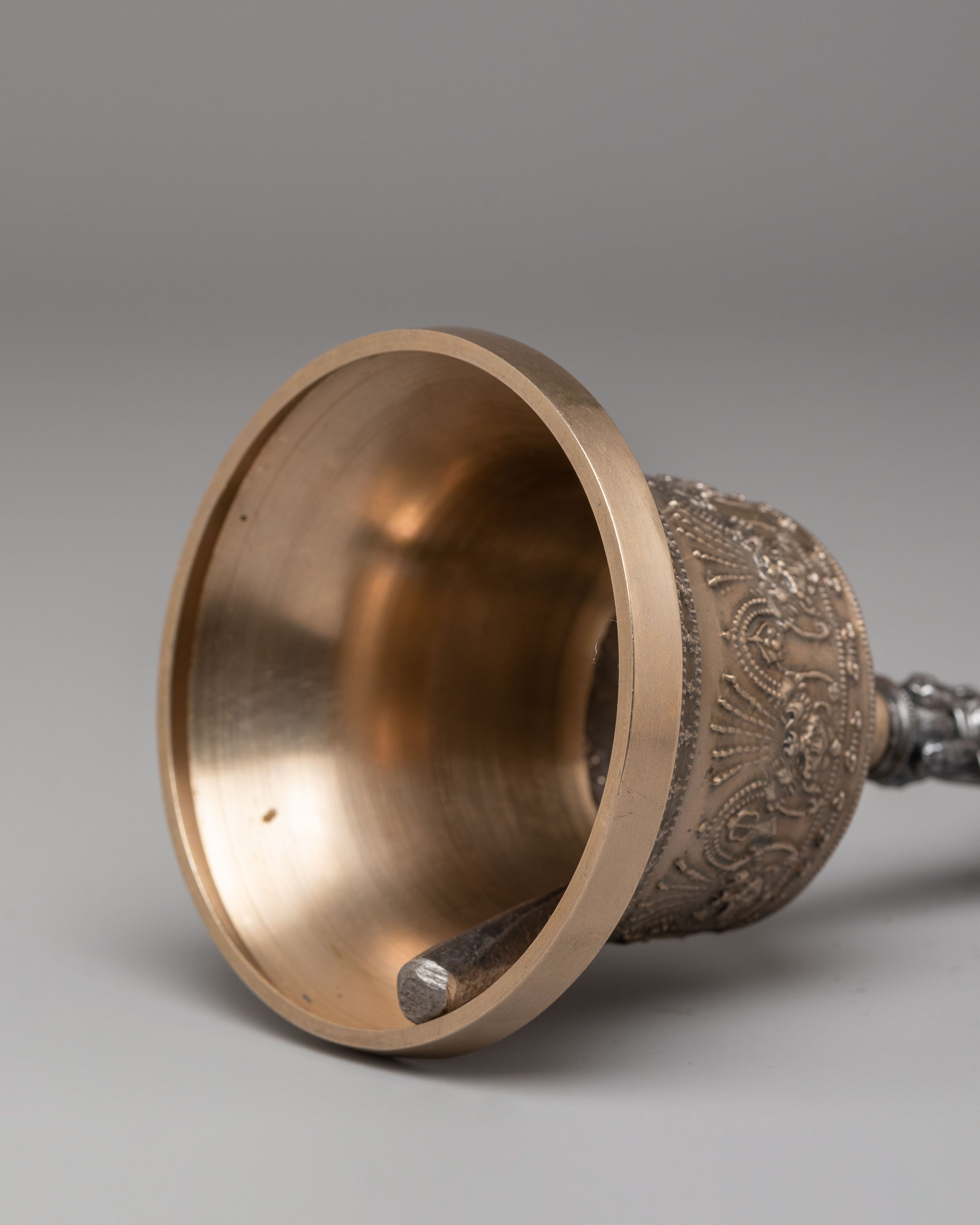 Handmade Ritual Dorje and Bell Set | Bronze and Iron Tibetan Ritual Instruments