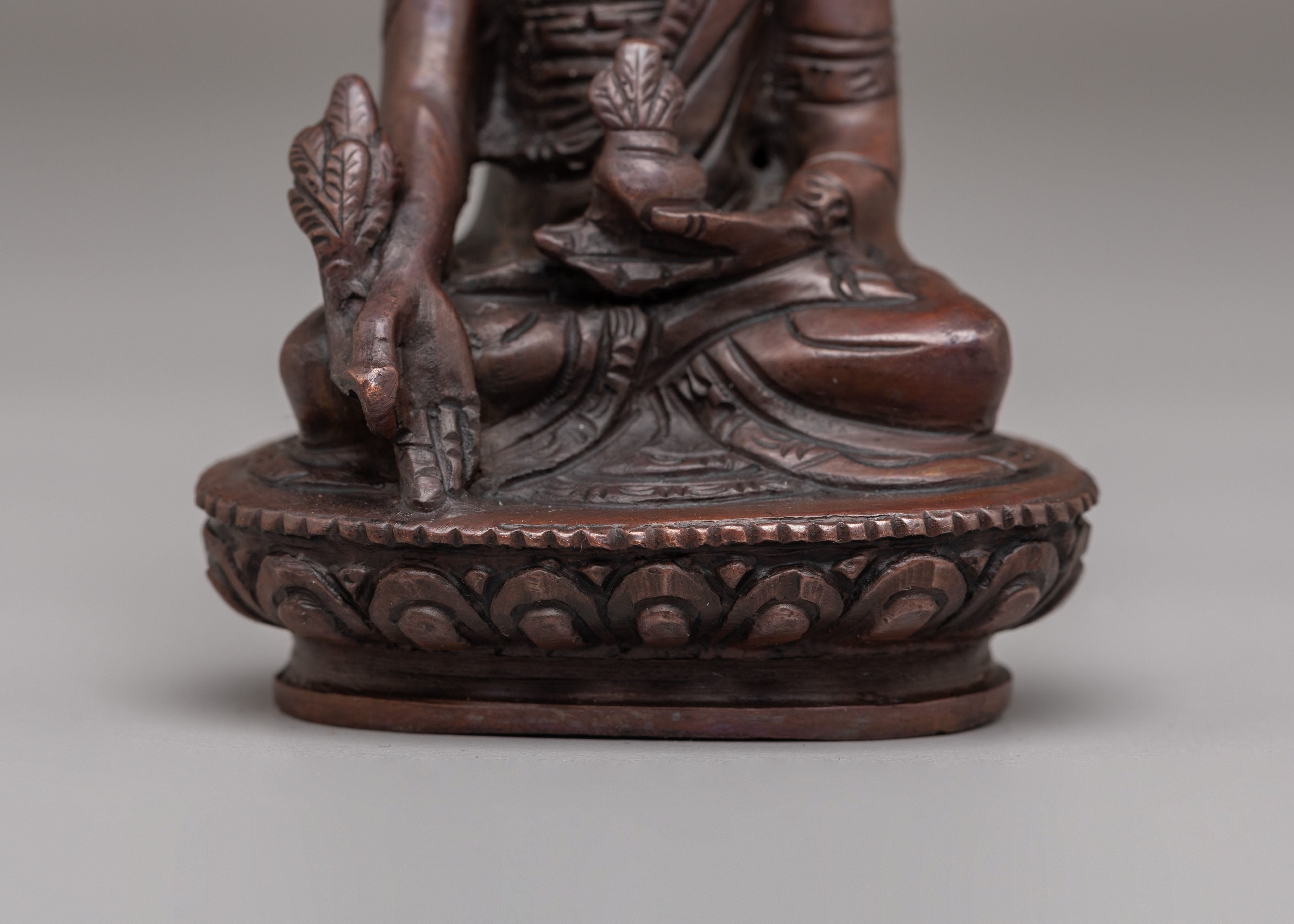 Handcrafted Medicine Buddha Buddhist Statue | Tibetan Healing Deity Sculpture