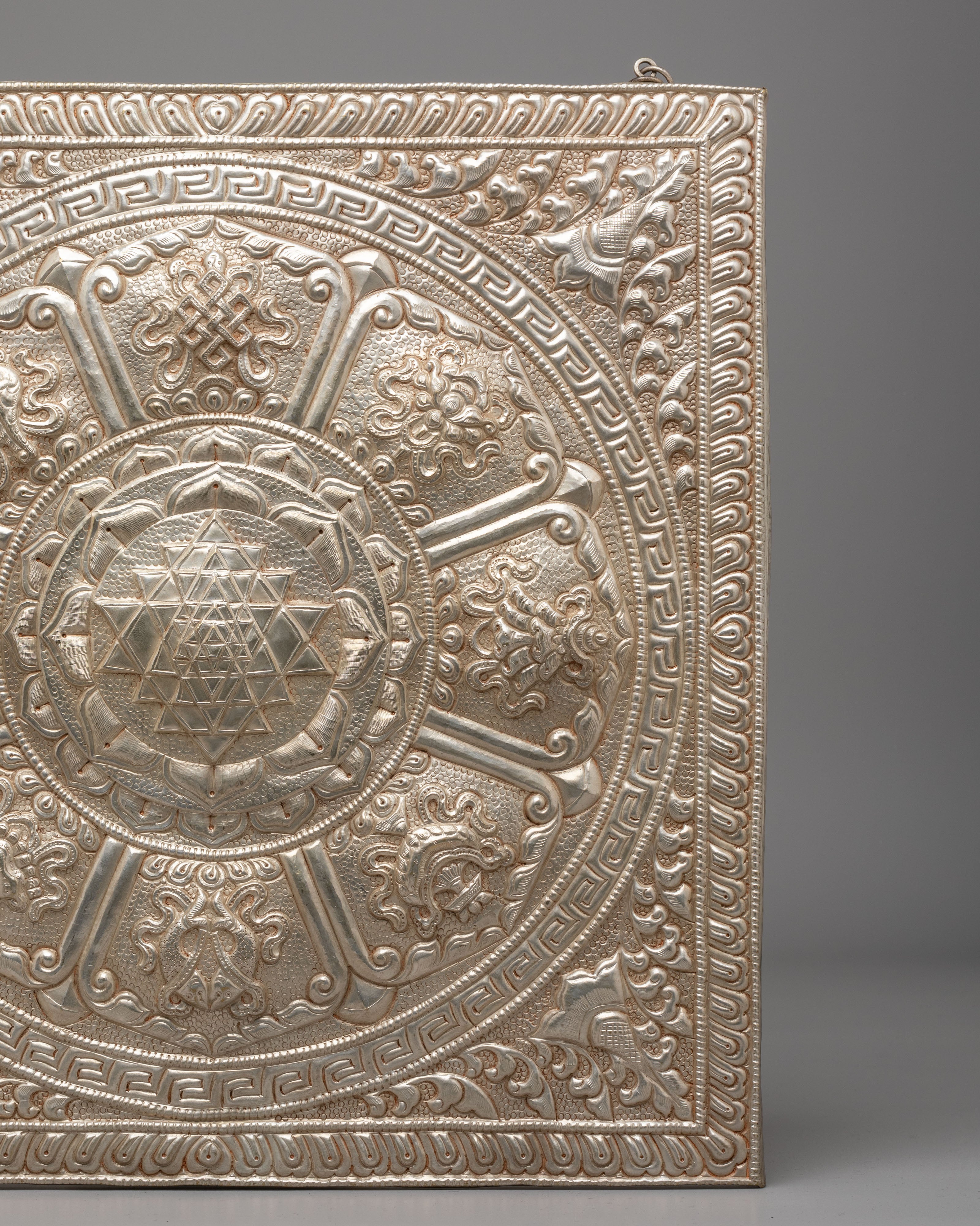 Silver Plated Altar Wall Hanging | Perfect for Home Decor and Spiritual Blessings