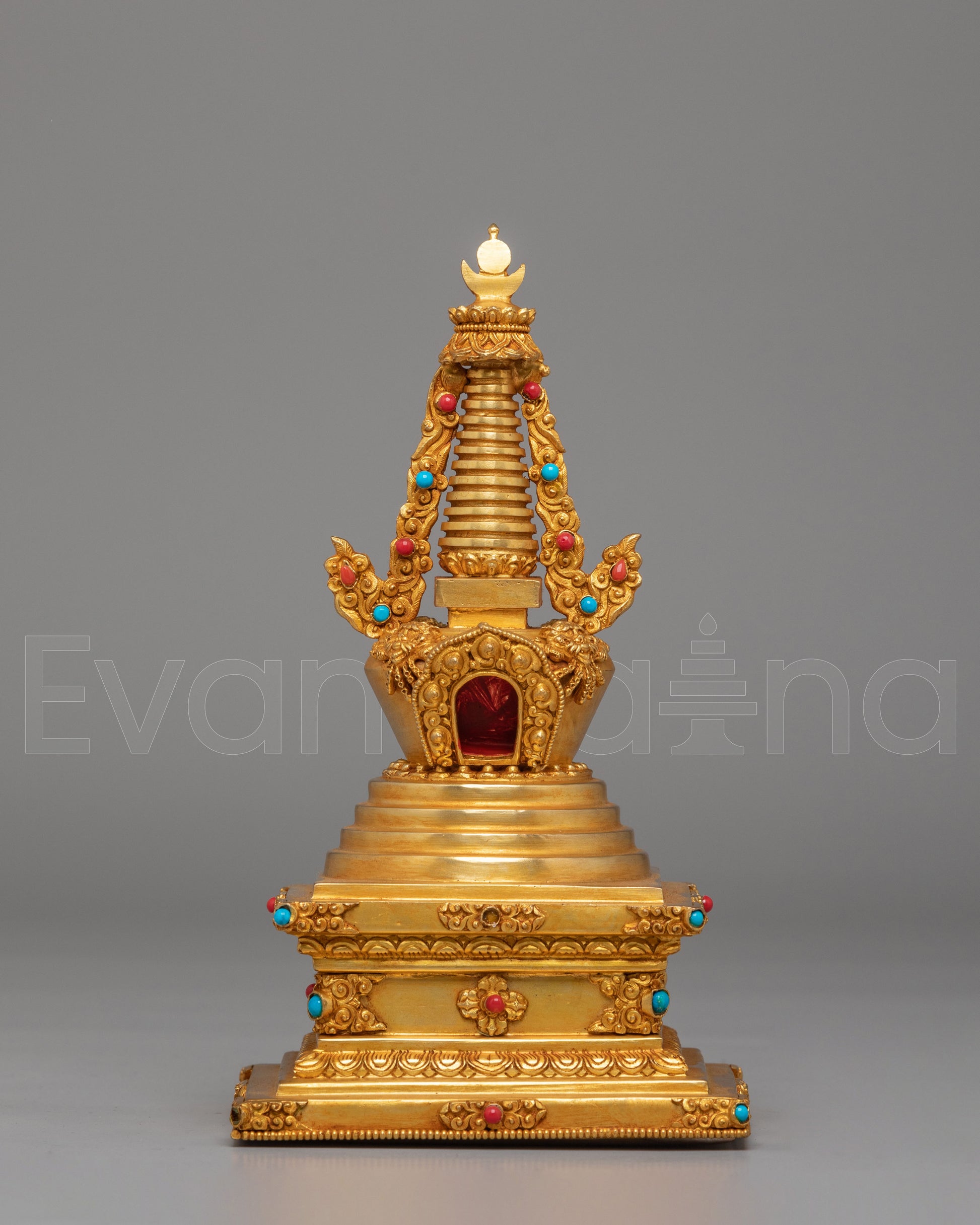Tibetan Altar Lotus Blossom Stupa