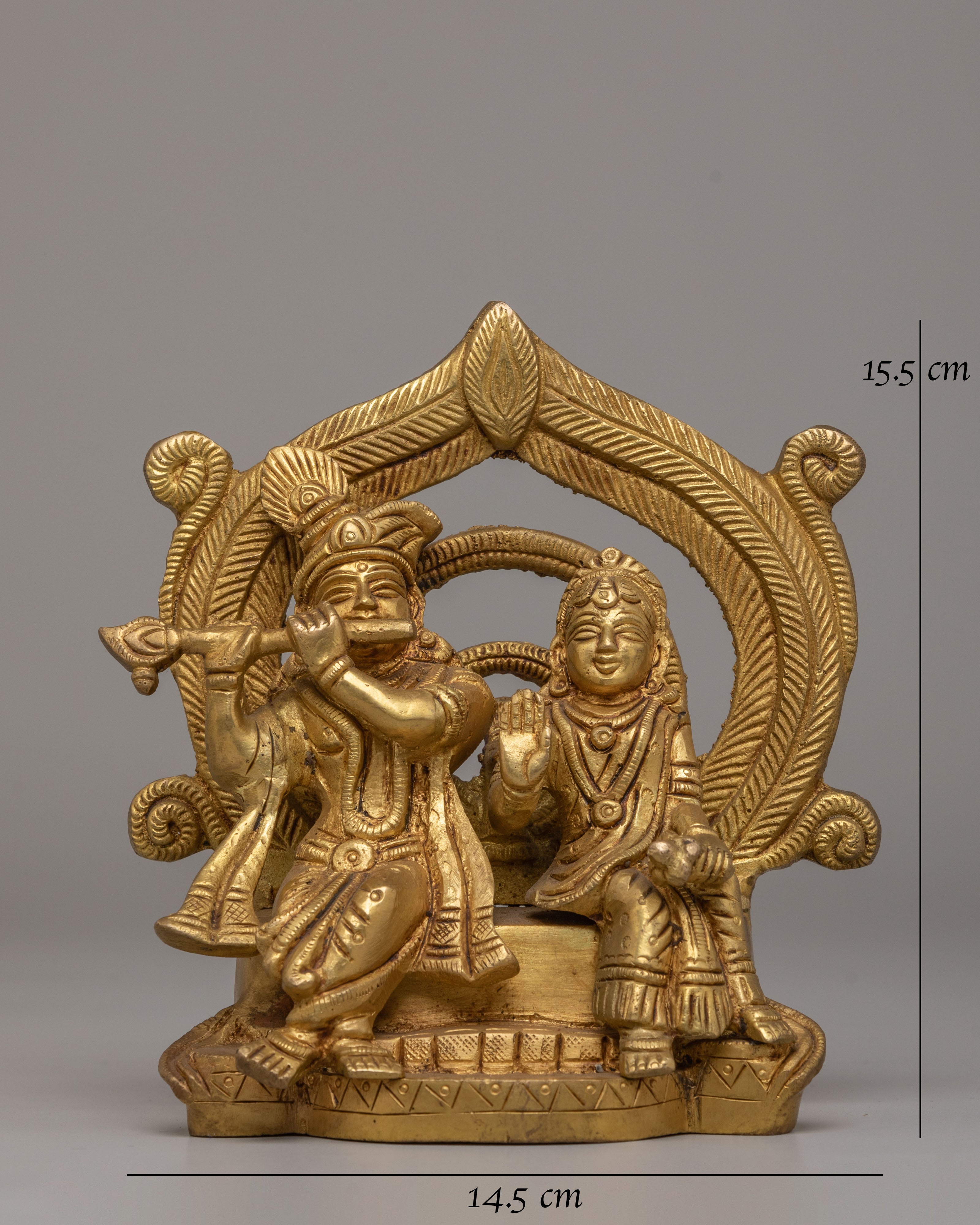 Traditional Radha Krishna Figurine | Sacred Hindu Statue for Meditation