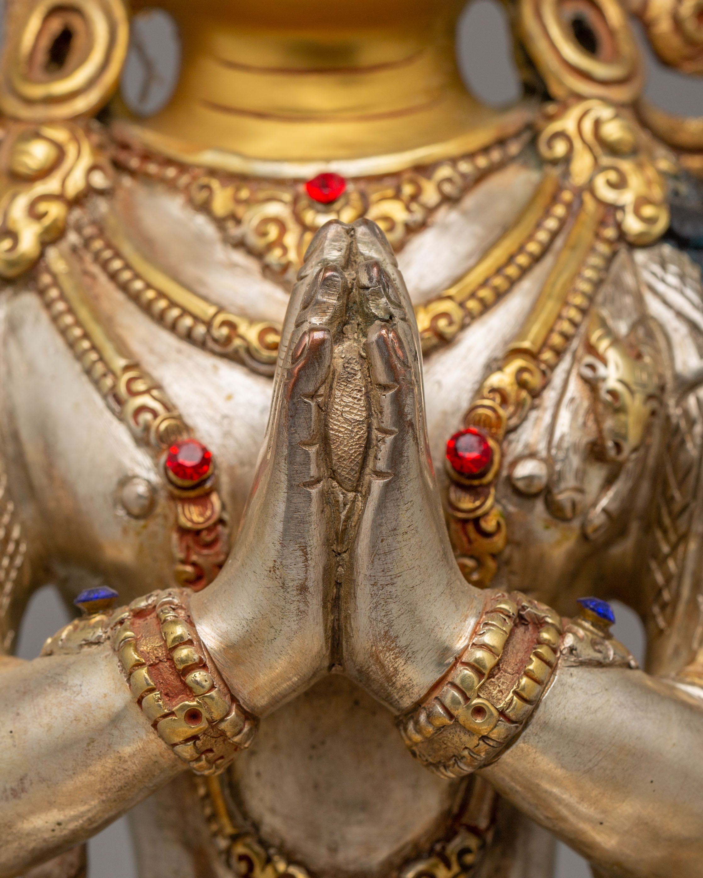 Spiritual Bodhisattva Chenrezig Statue | Tibetan Avalokiteshvara Figurine