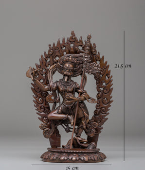 Buddhist Simhamukha Handcrafted Statue | Tibetan Lion-Faced Dakini Statue