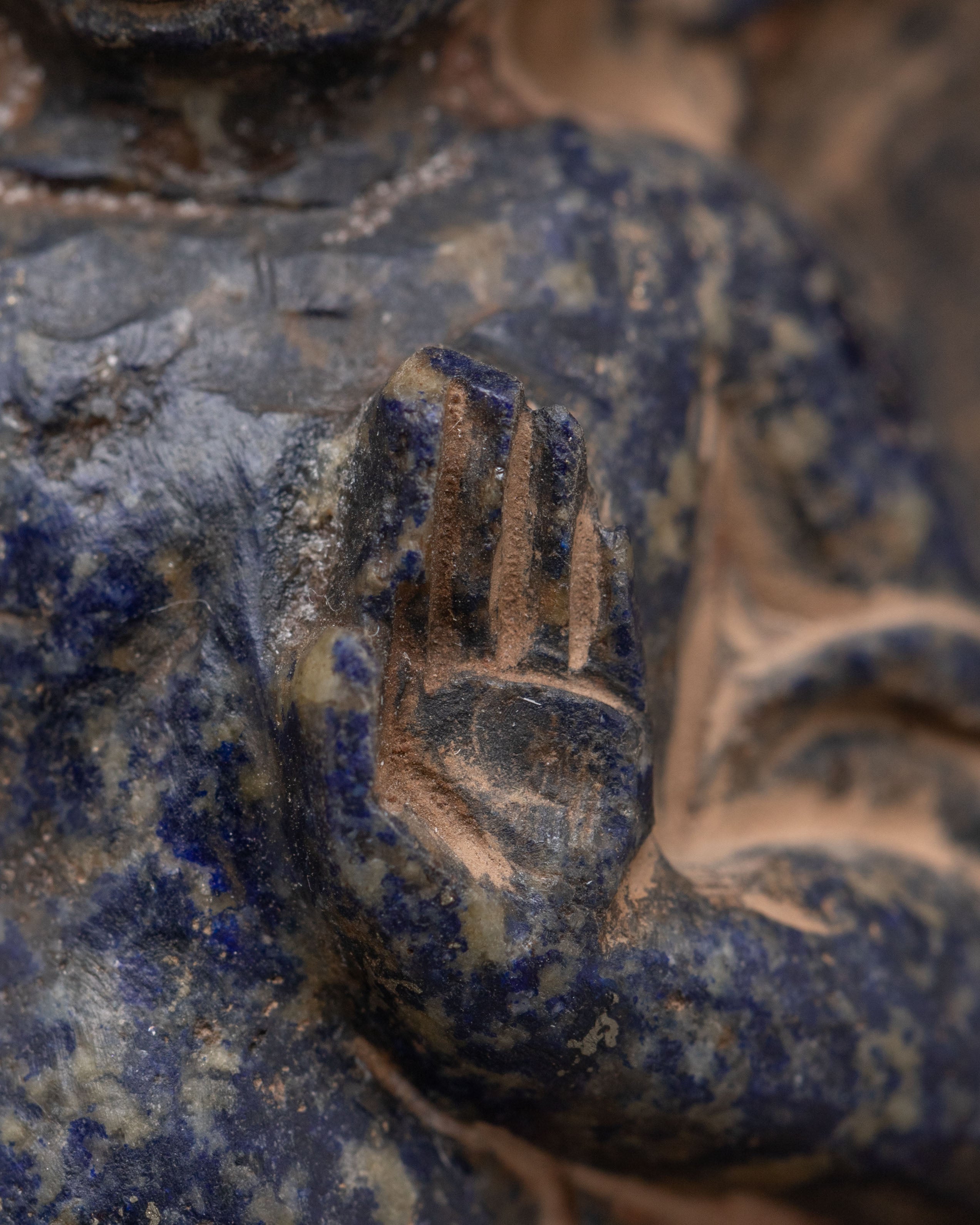 Handmade Siddhartha Gautama Statue | Lapis Lazuli Buddhist Artwork