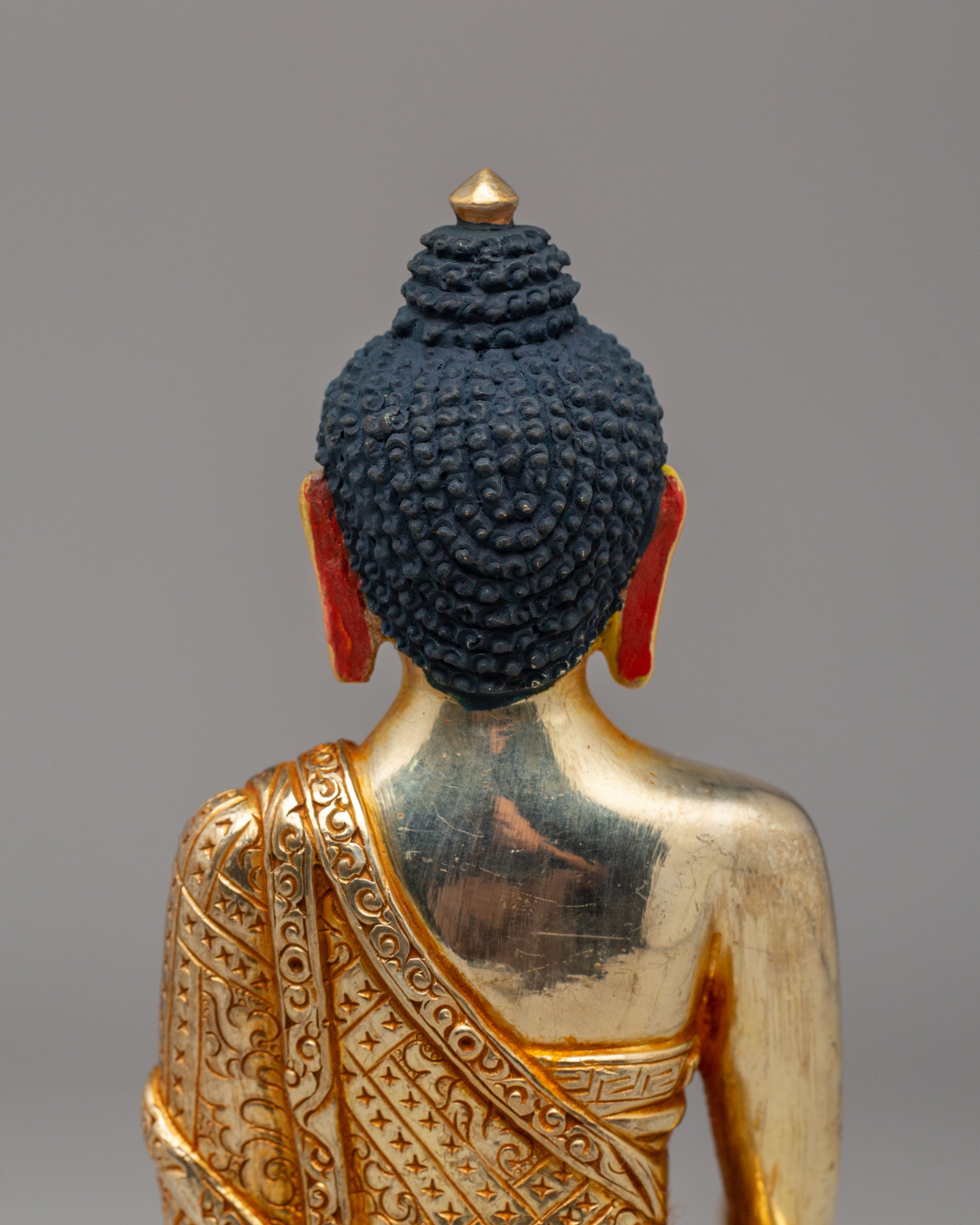 Historical Shakyamuni Buddha Figurine | Traditional Himalayan Artwork