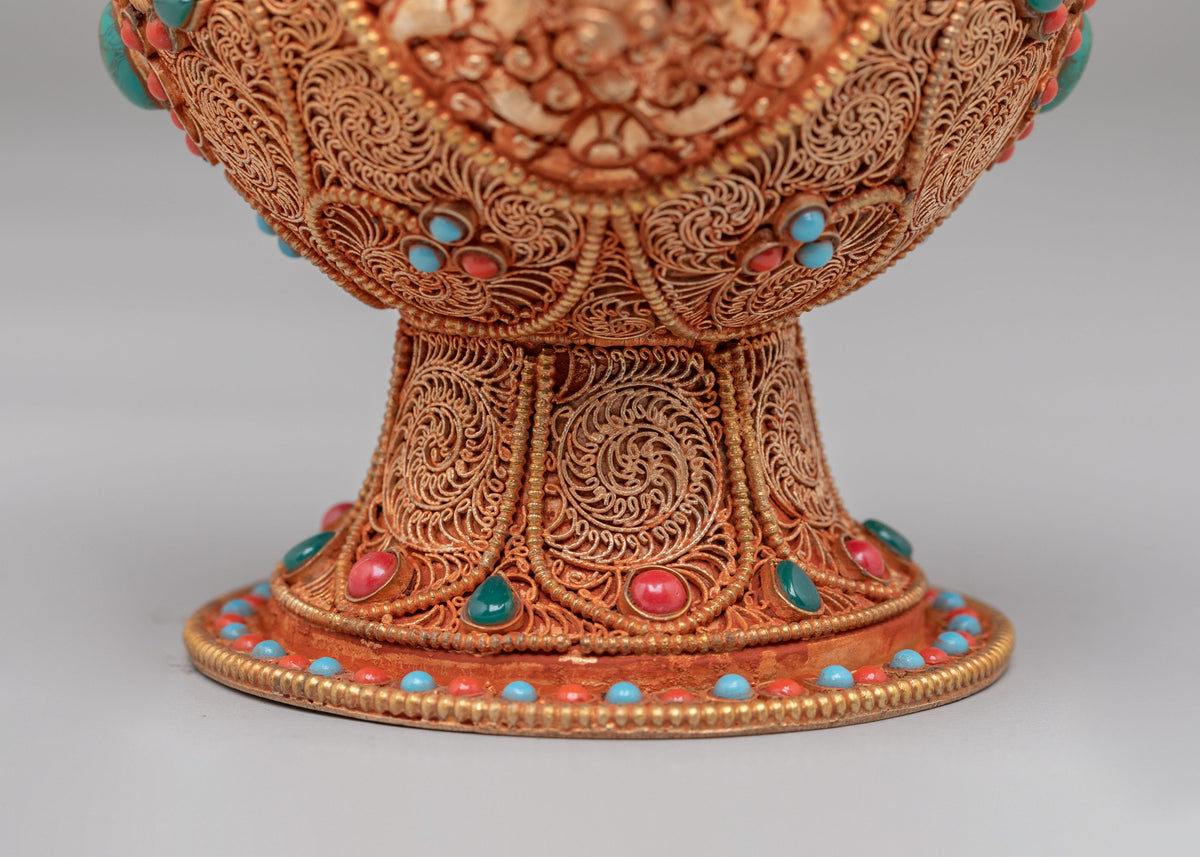 Himalayan Buddhist Bhumba Set | Traditional Tibetan Ceremonial Vessels