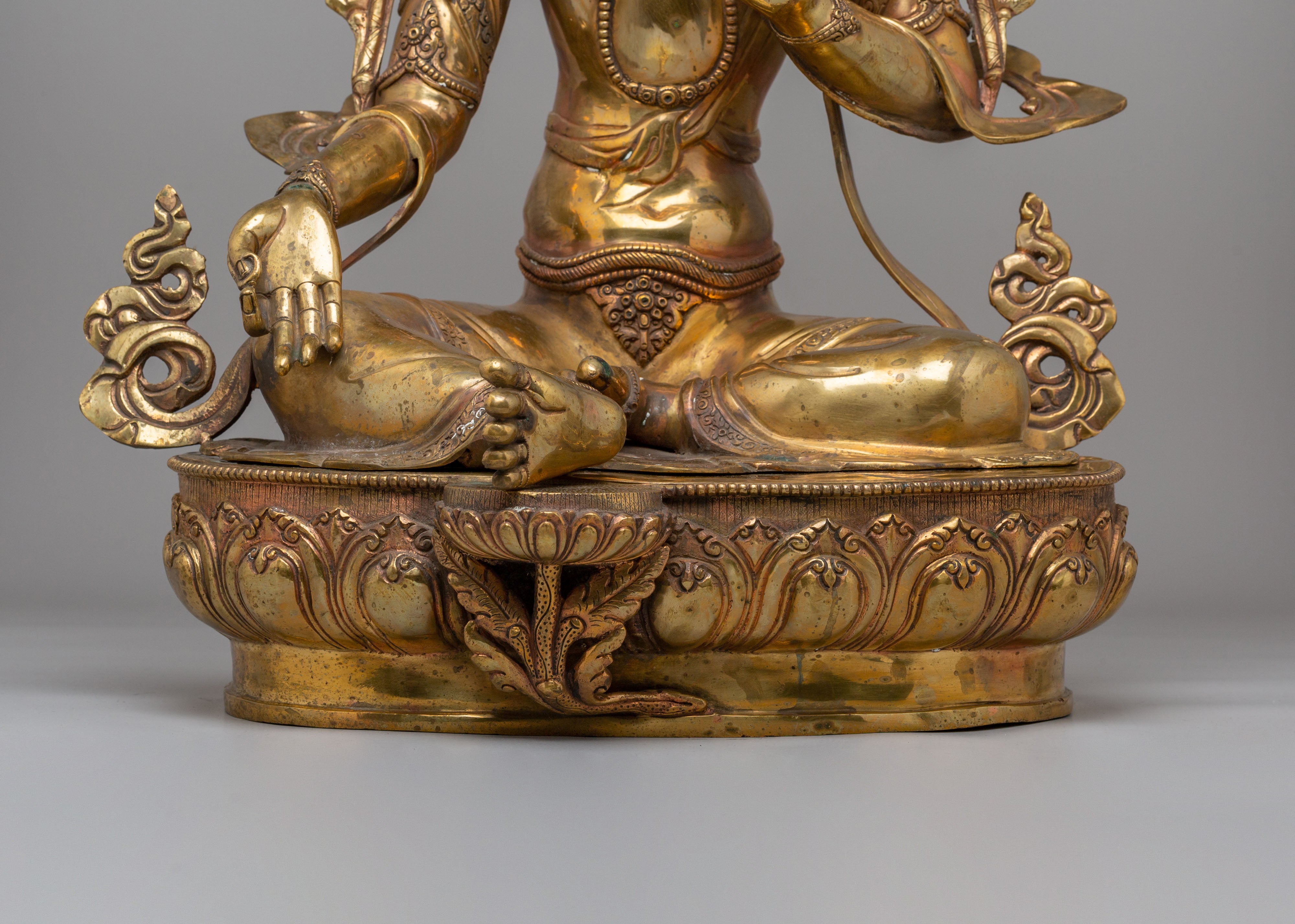Handcrafted Green Tara Divine Statue | Spiritual Home Decor