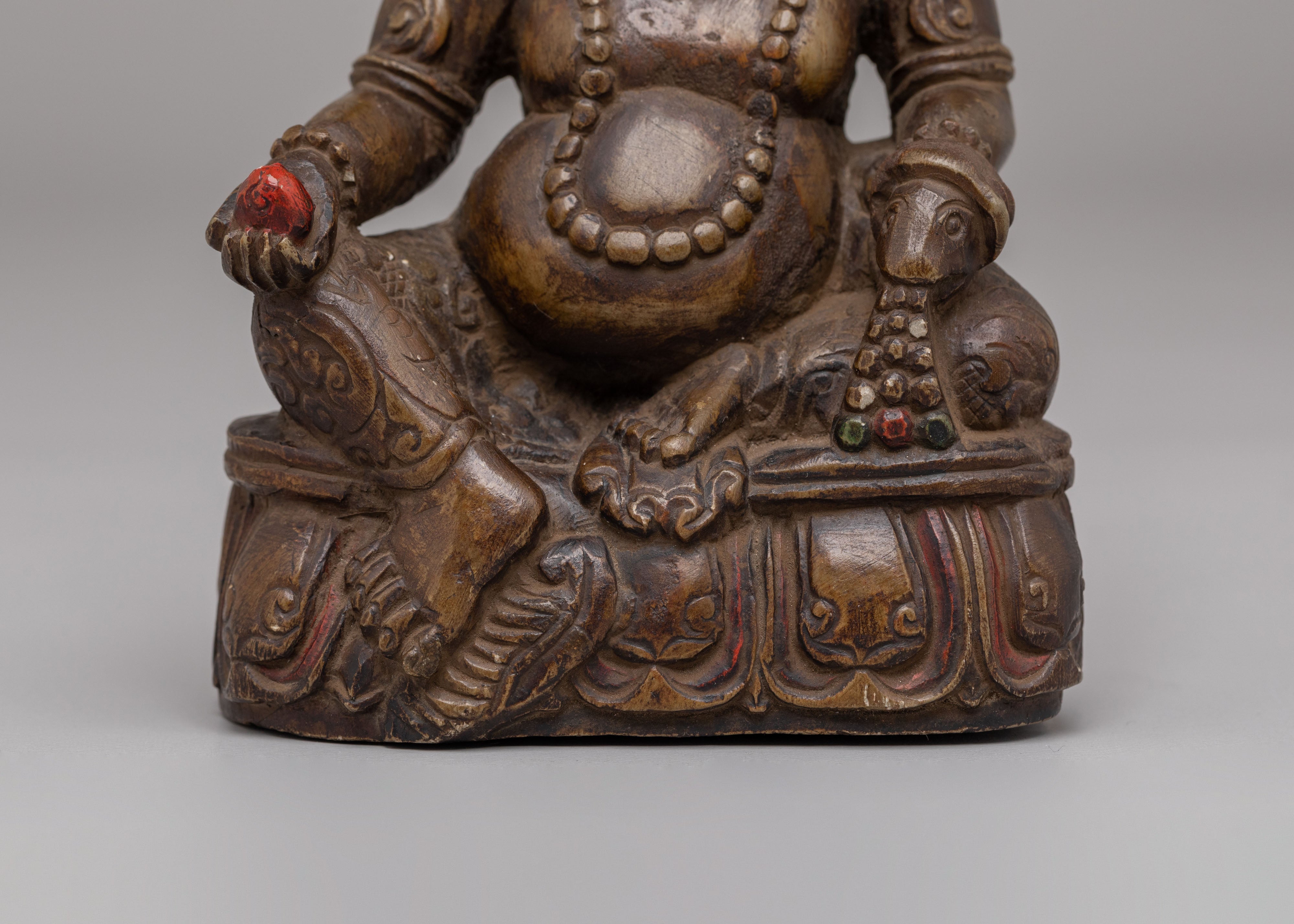 Traditional Dzambhala Figure | Buddhist Wealth Deity