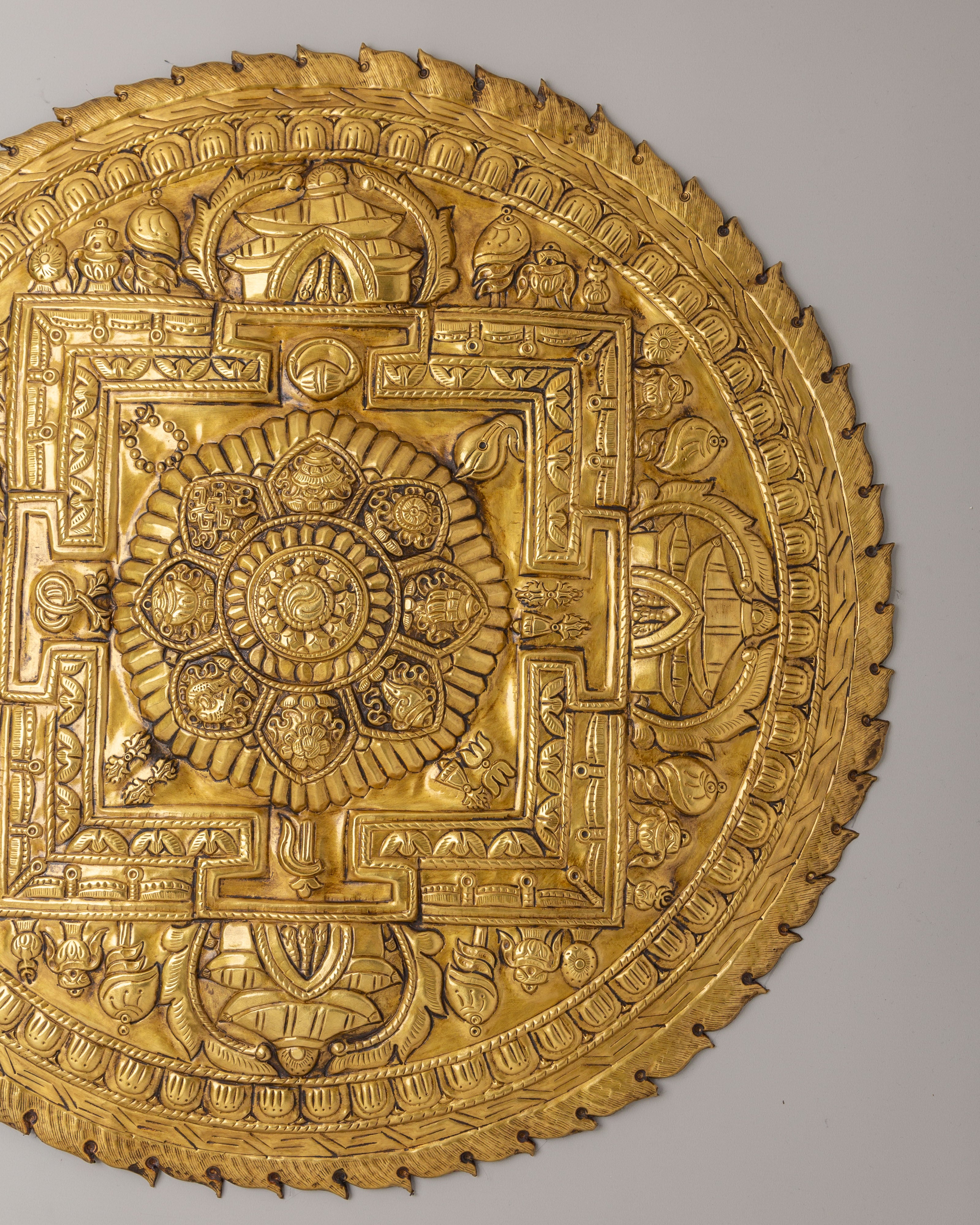 Astamangala Mandala Wall Art | Spiritual Tibetan Symbolism