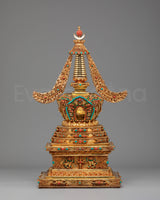 Handcrafted Tibetan Stupa for Ceremonies