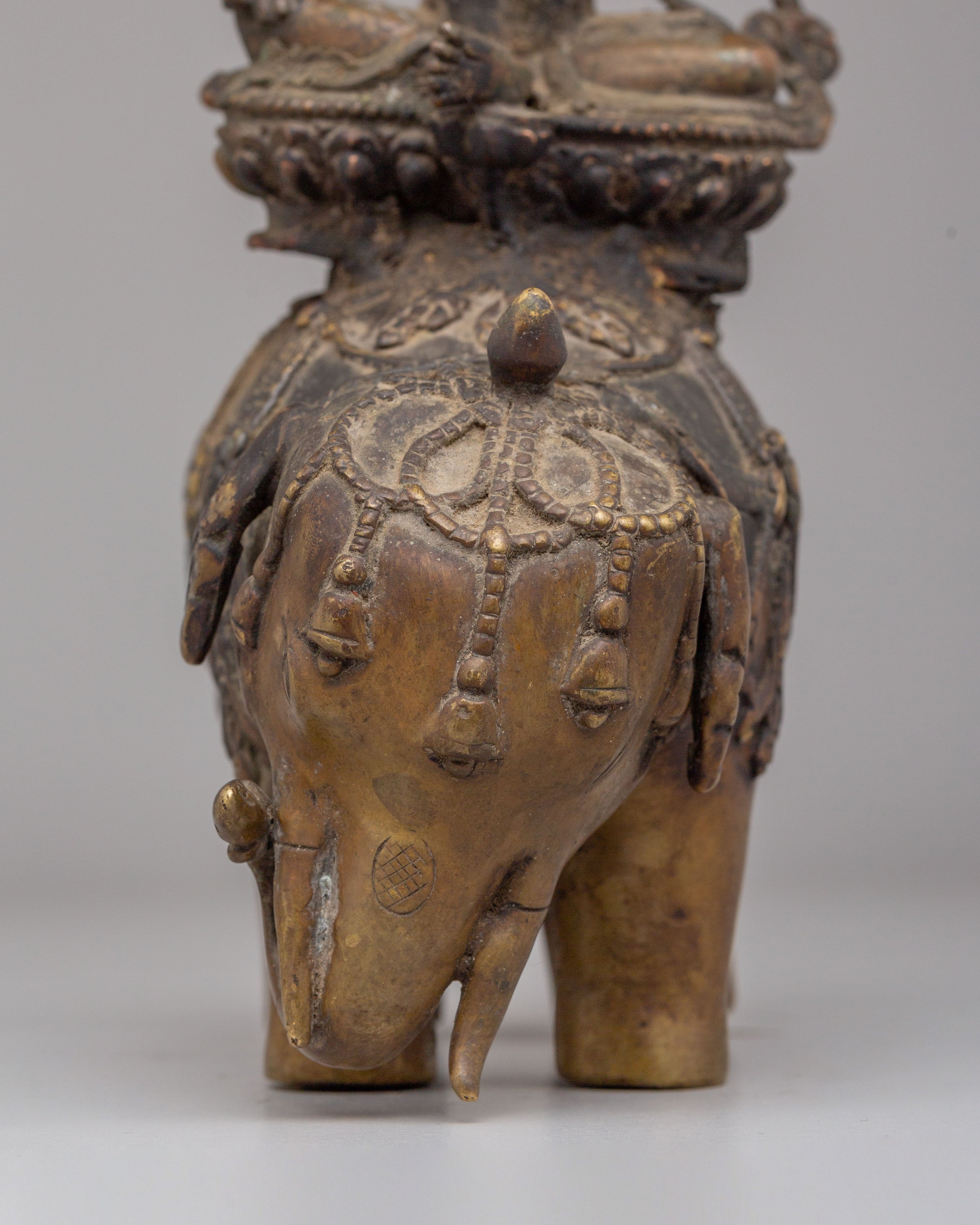 Green Tara On Elephant Statue Set for Altar | Perfect for Sacred Spaces