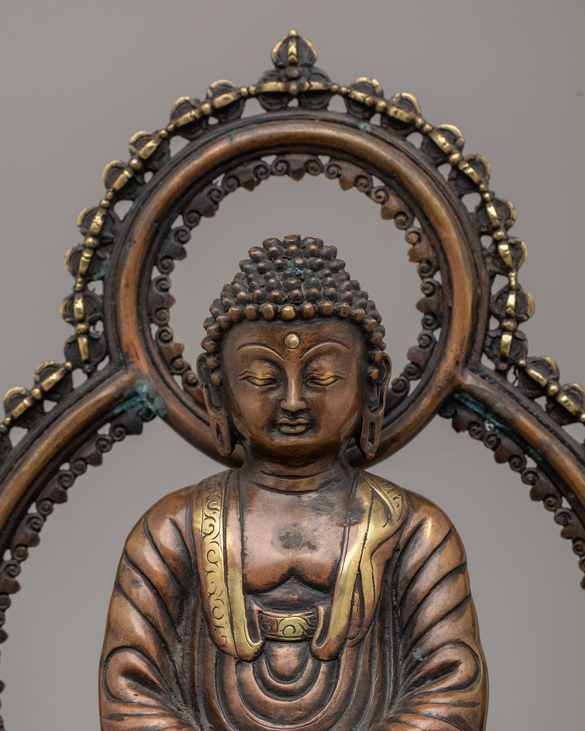Handcrafted Amitabha Buddha Deity Statue | Copper Statue for Meditation