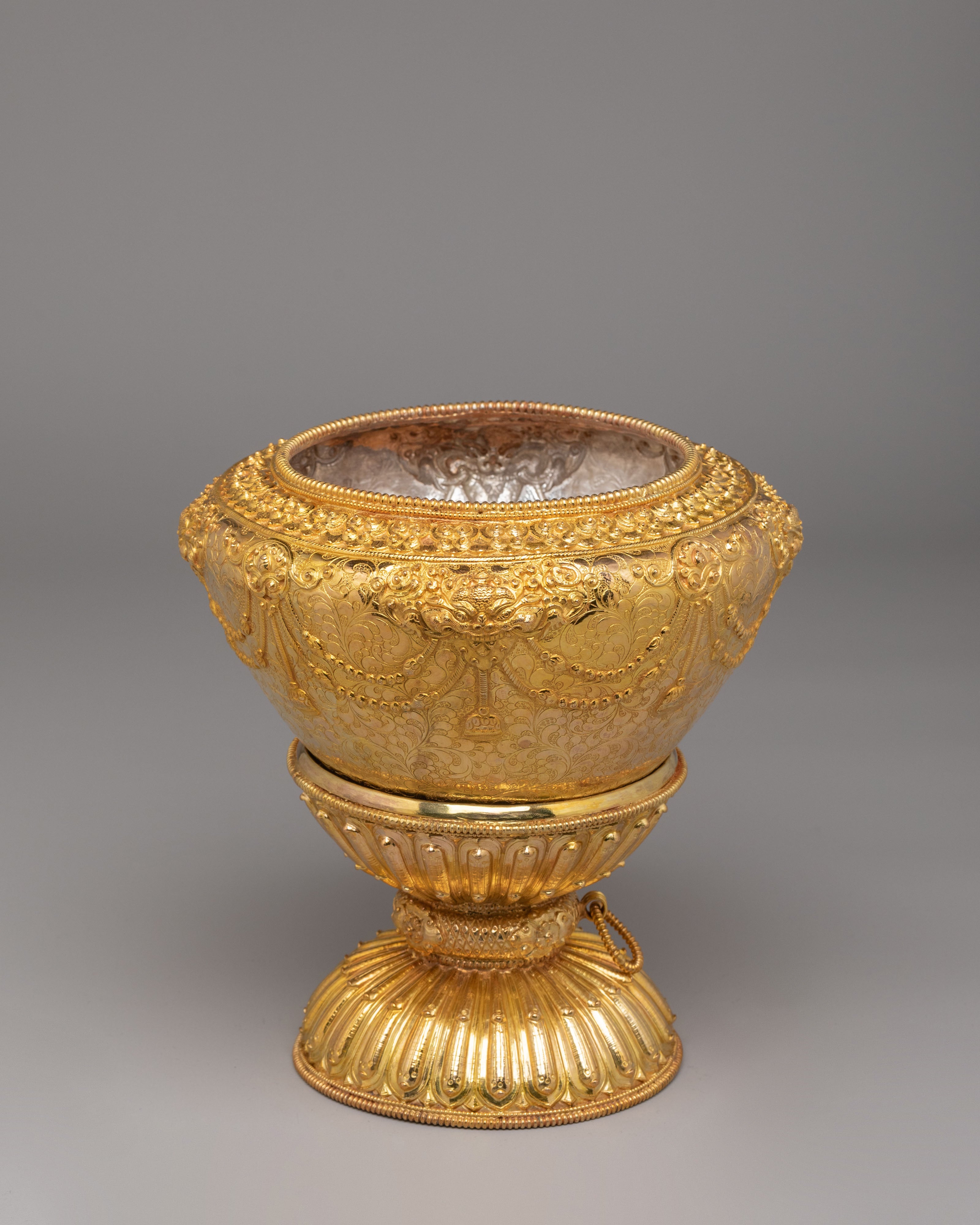Handcrafted Himalayan Golpa With Stand | Spiritual Decorative Art