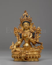 Tibetan Green Tara Deity Figurine 