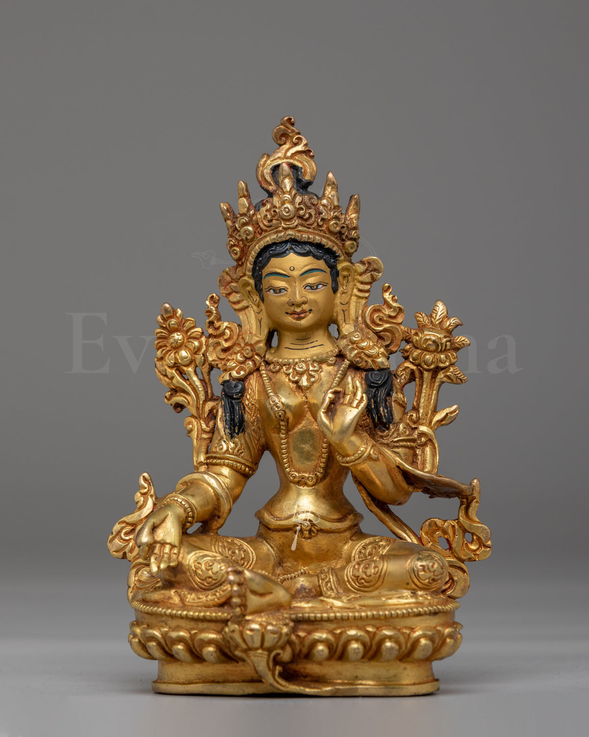 Tibetan Green Tara Deity Figurine 