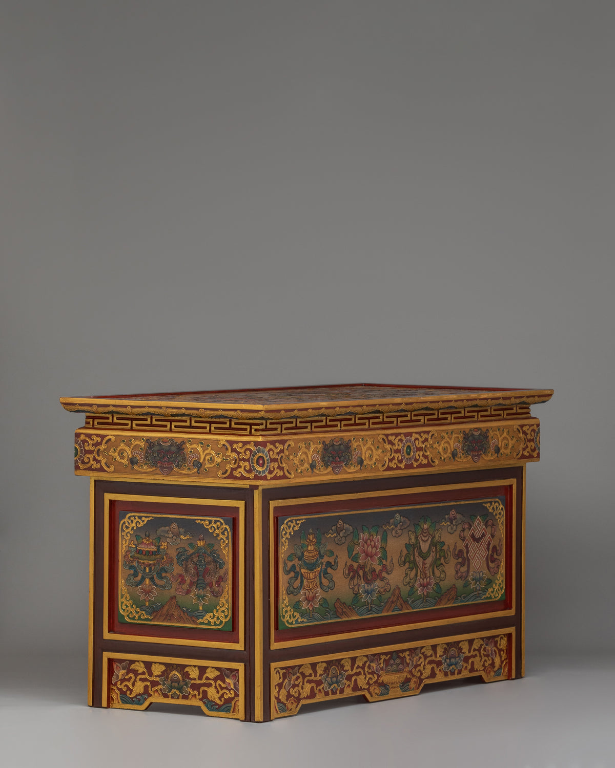 Traditional Tibetan Folding Table | Portable Wooden Table
