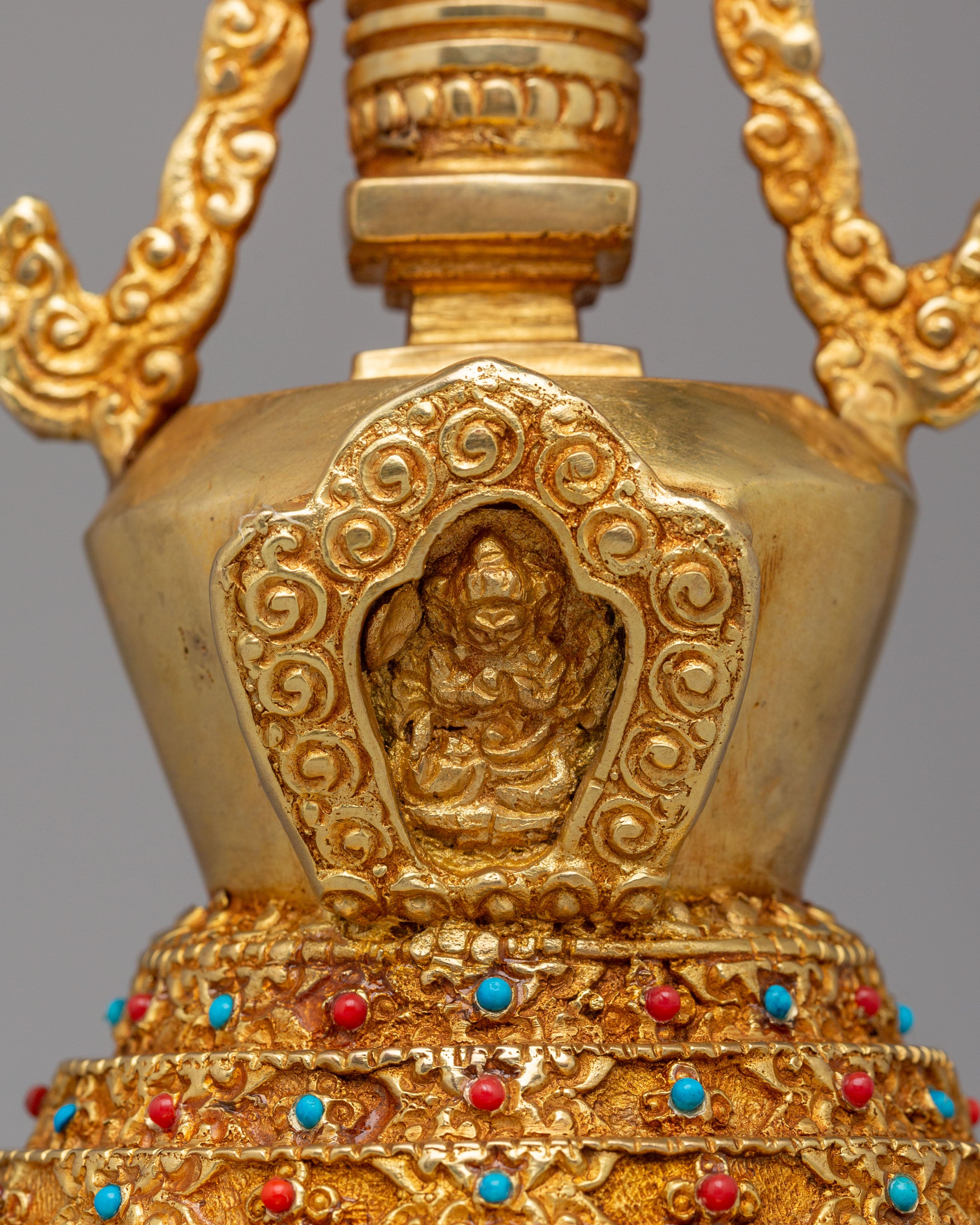 Handmade Lotus Blossom Stupa | Sacred Meditation Sculpture
