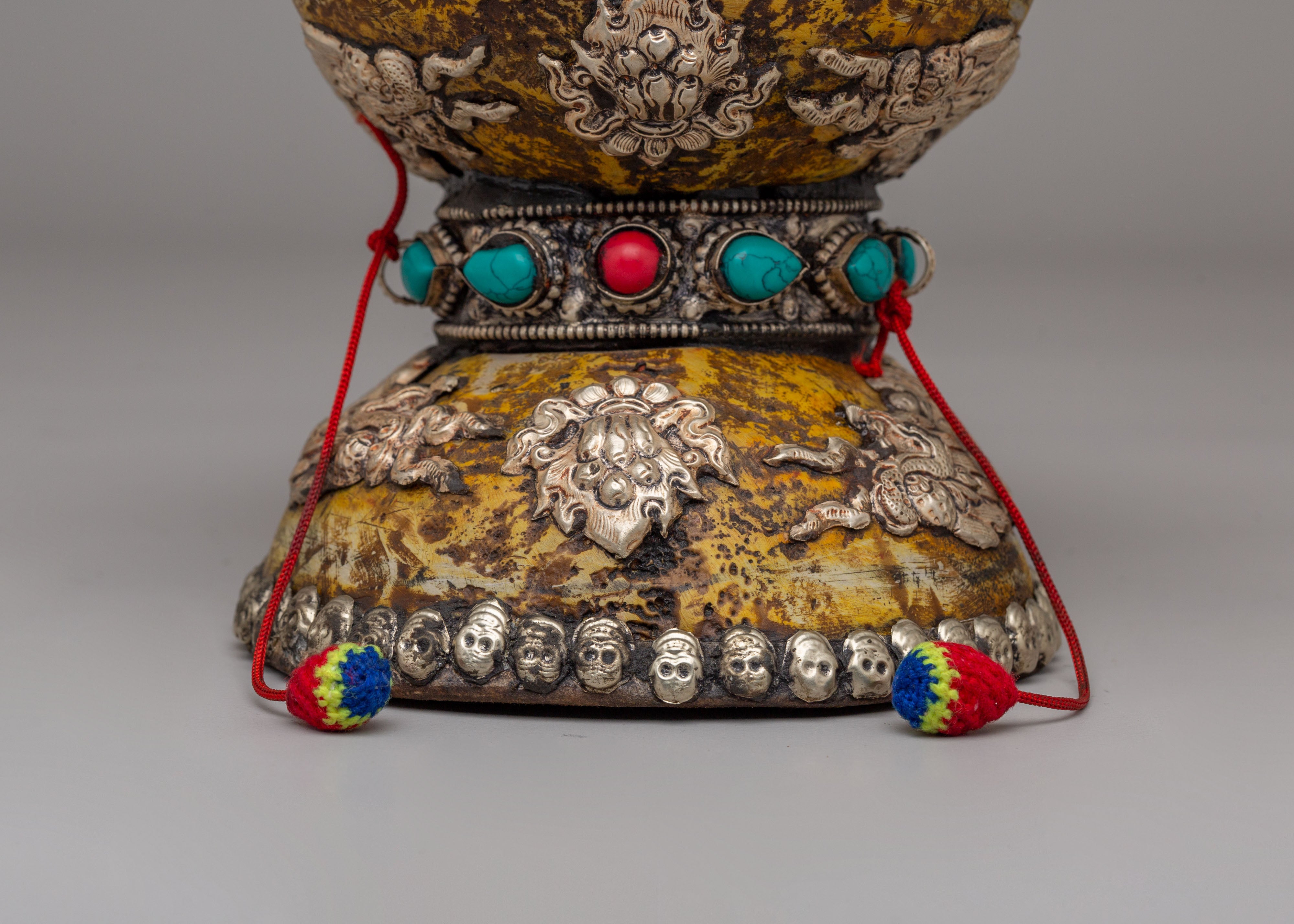 Buddhist Ceremonial Damaru | Handcrafted Ritual Drum