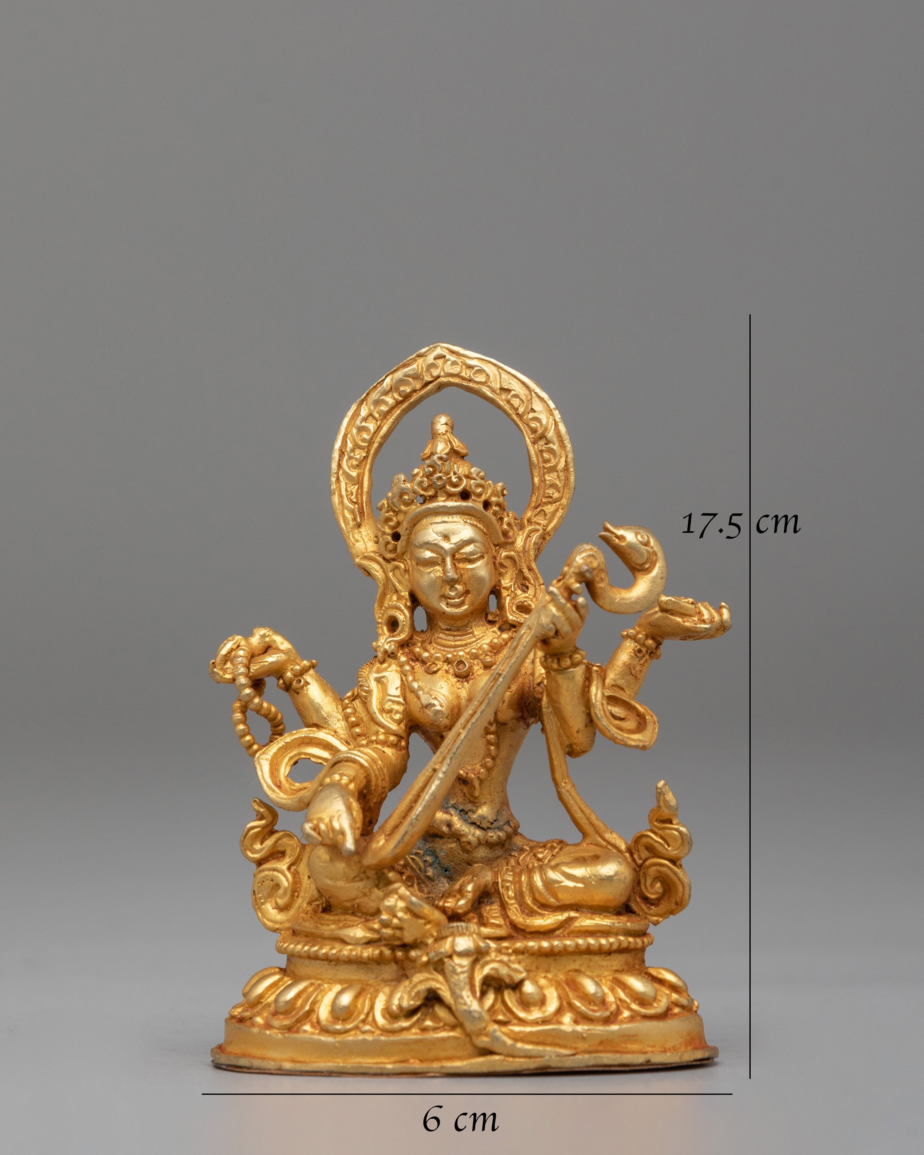 Handcrafted Saraswati Altar Statue | Goddess of Wisdom Decor