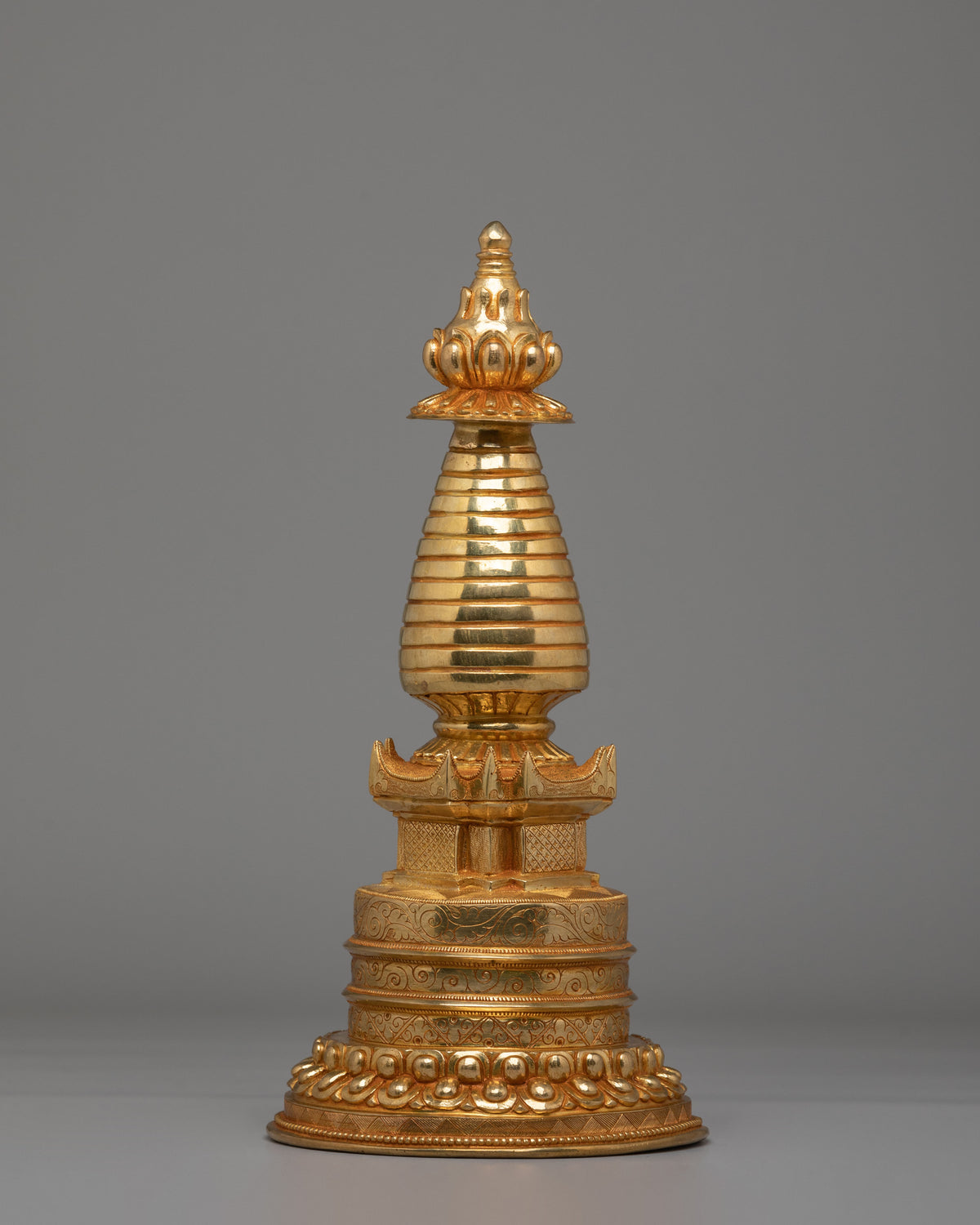 Handcrafted Tibetan Kadampa Stupa | Sacred Buddhist Stupa for Spiritual Practice