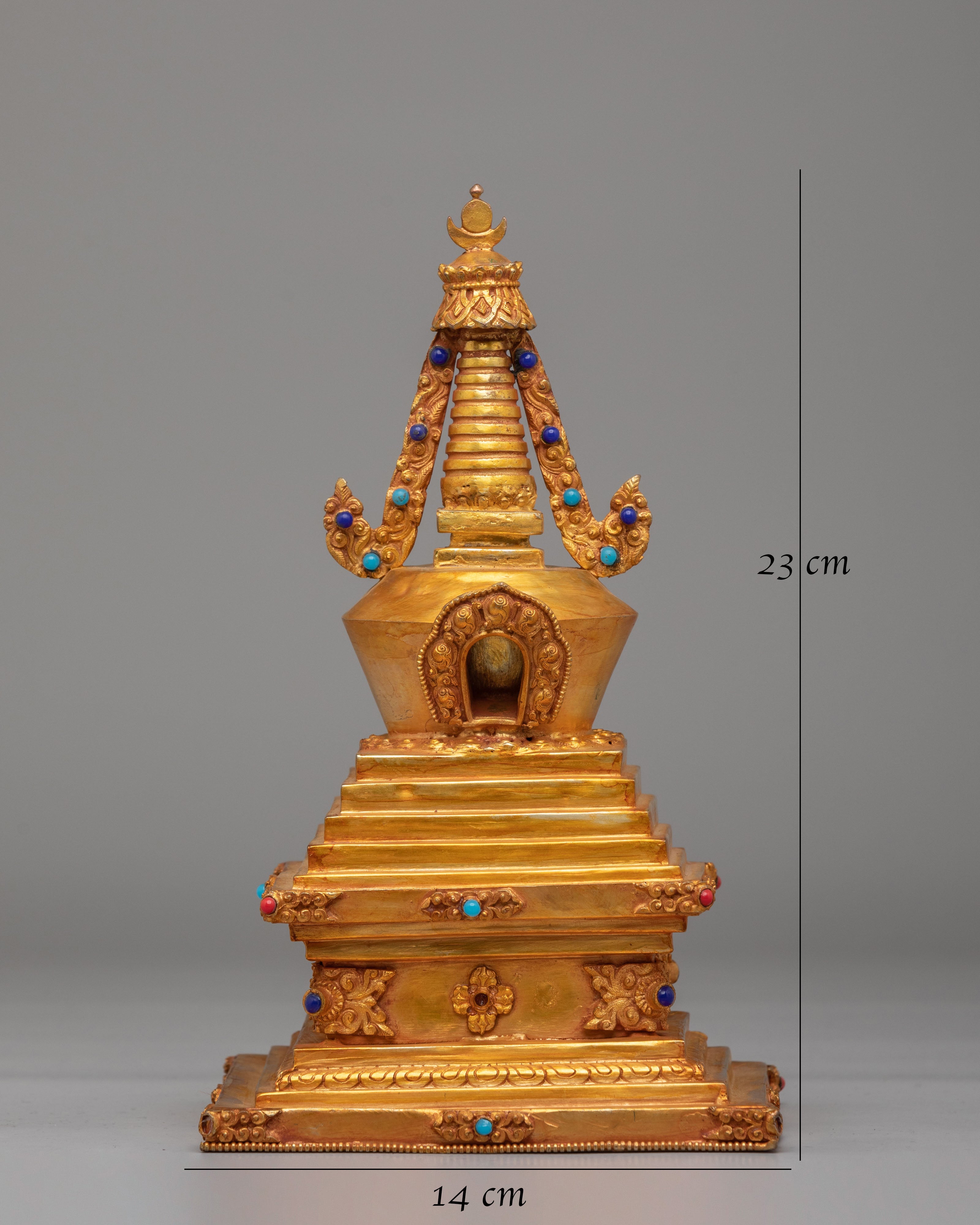 Handcrafted Buddhist Enlightenment Chorten | Symbol of Spiritual Awakening