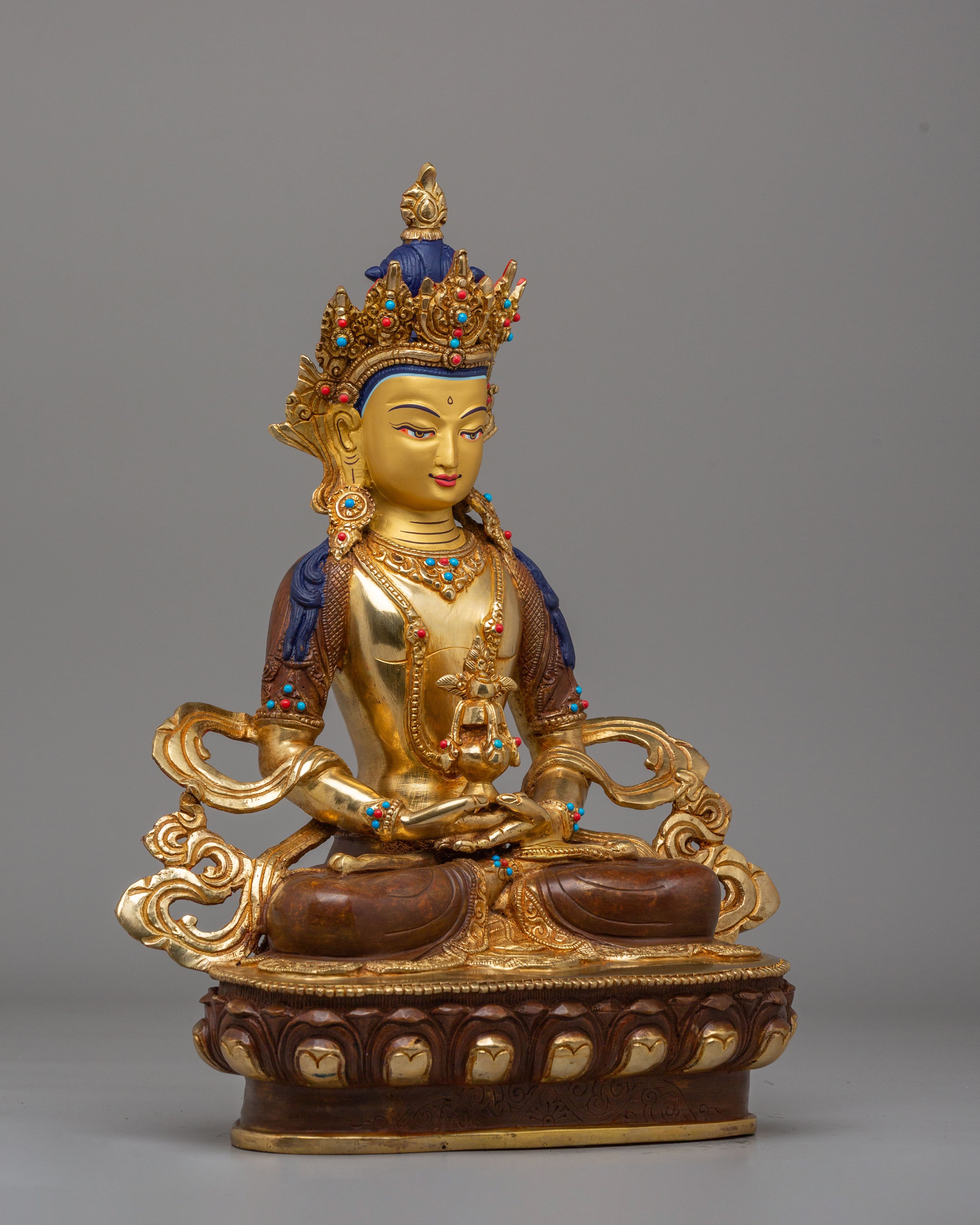 Sacred Amitayus Buddha Statue | Tibetan Long Life Buddha Sculpture