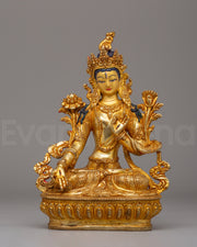 Traditional White Tara Statue 