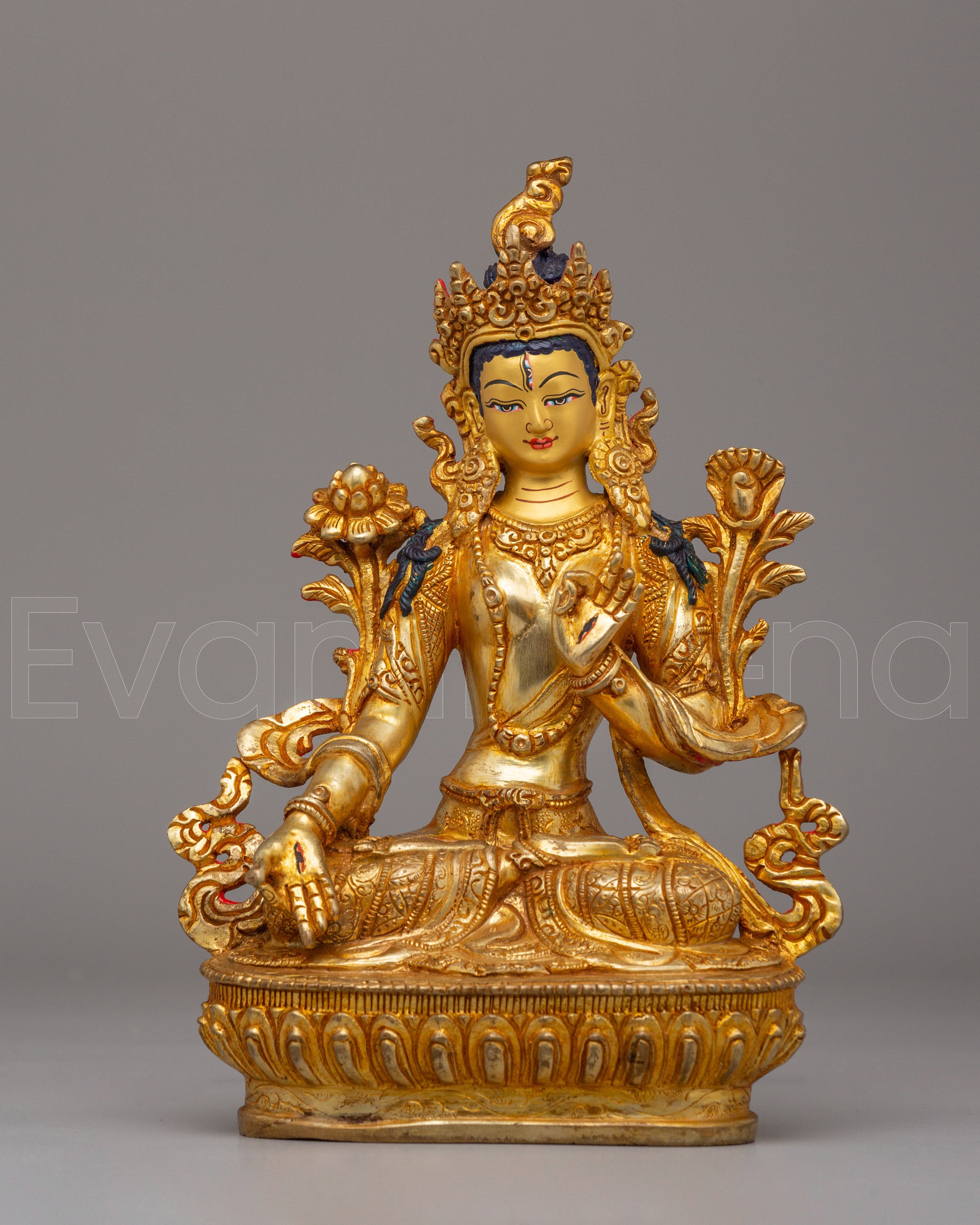 Traditional White Tara Statue 