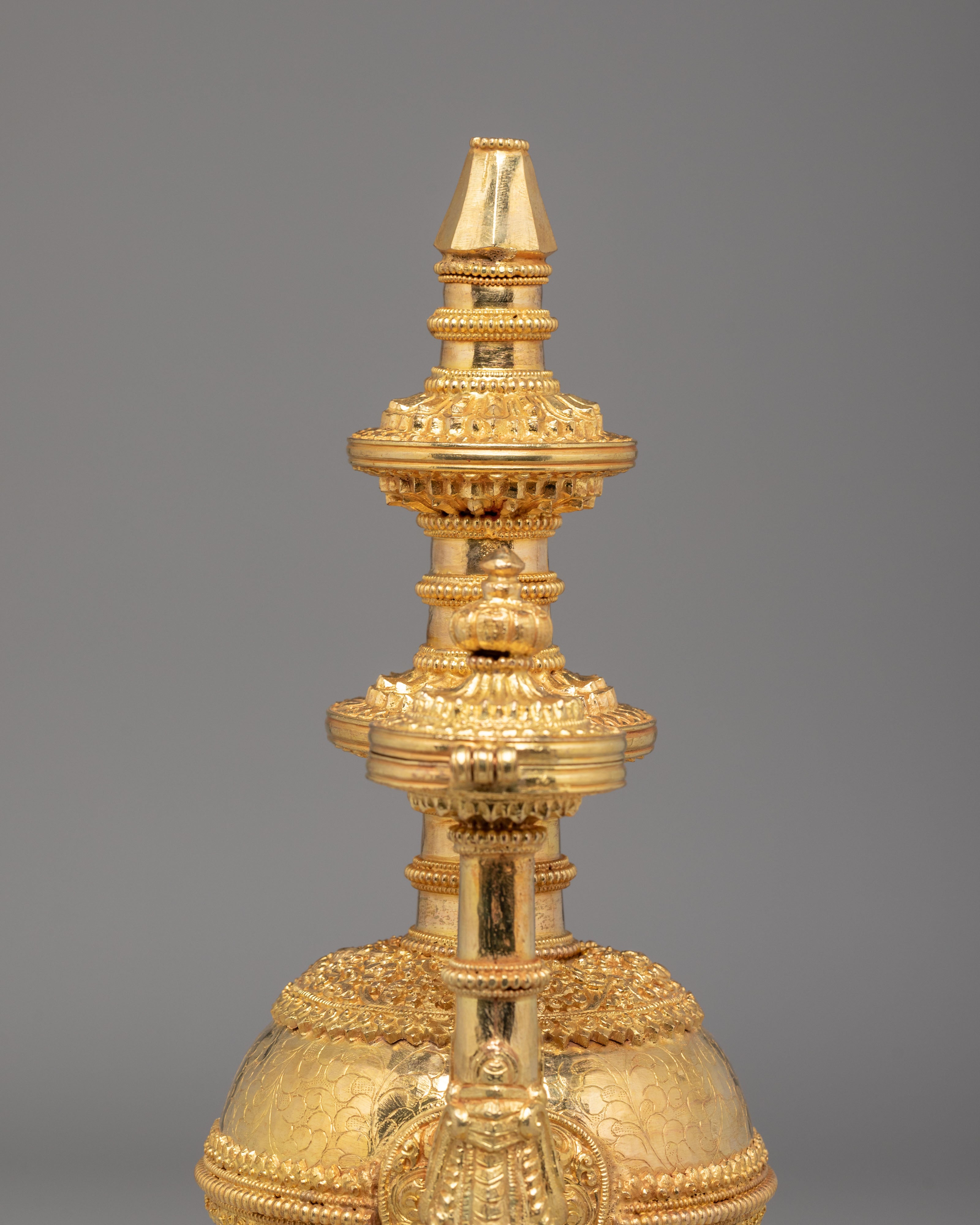 Kundika Water Vessel | Gold Plated Copper Body for Ritual Use