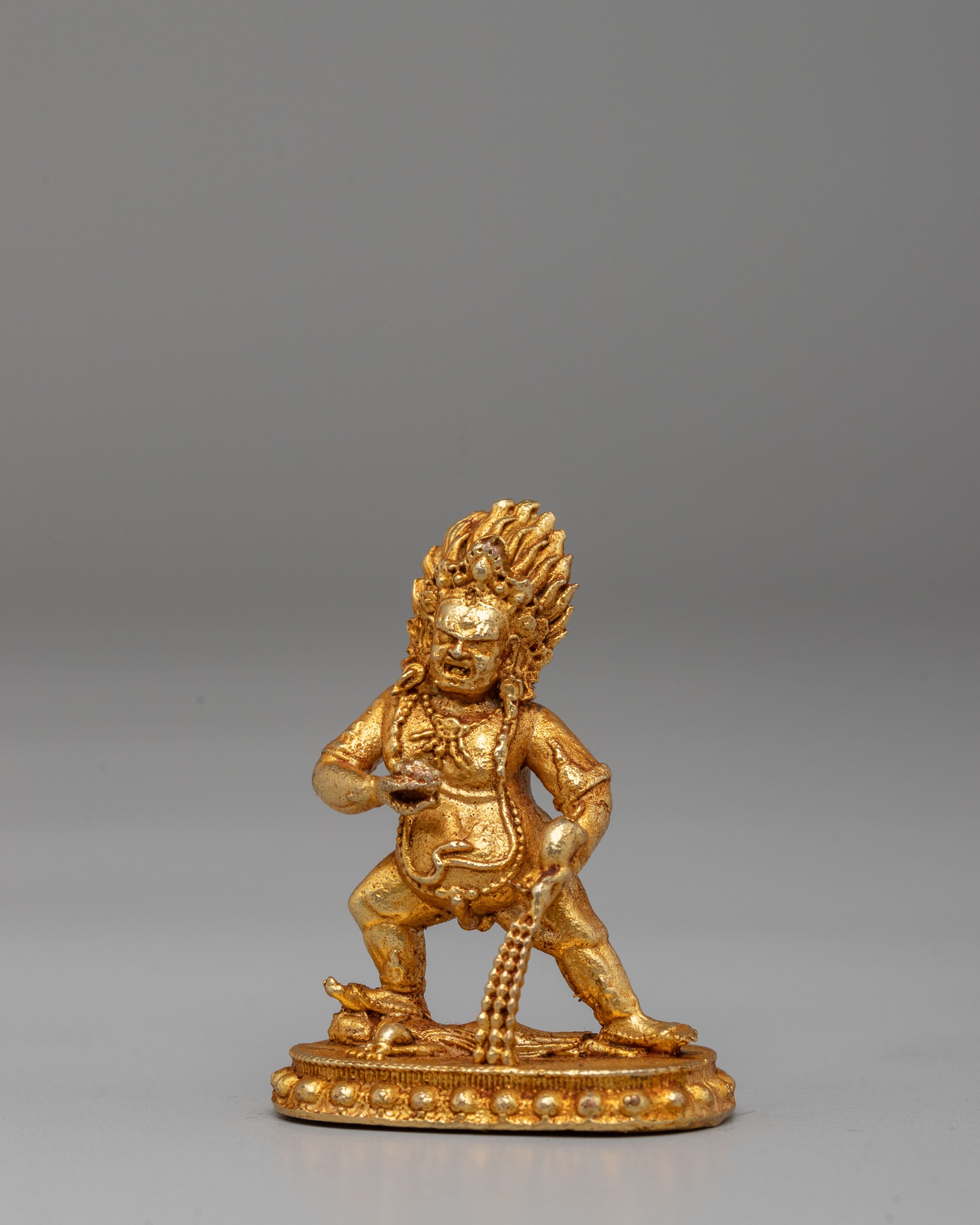 Sacred Black Dzambhala Deity Statue | Tibetan Wealth God for Prosperity