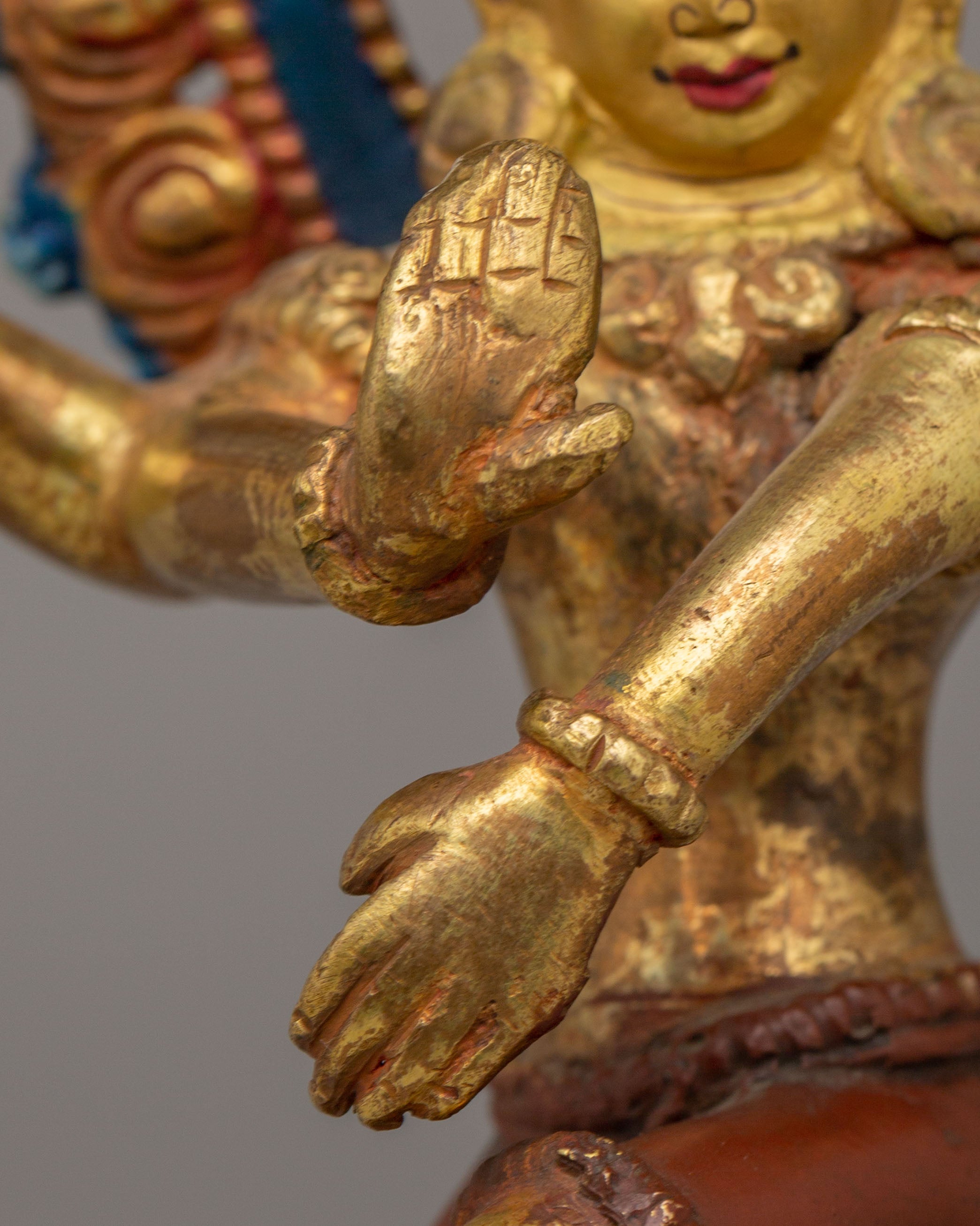 Traditional Nataraj Deity Statue | Handcrafted Copper Body with Gold Plating