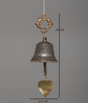 Handcrafted Buddhist Ritual Hanging Bell | Sacred Instruments for Meditation & Rituals